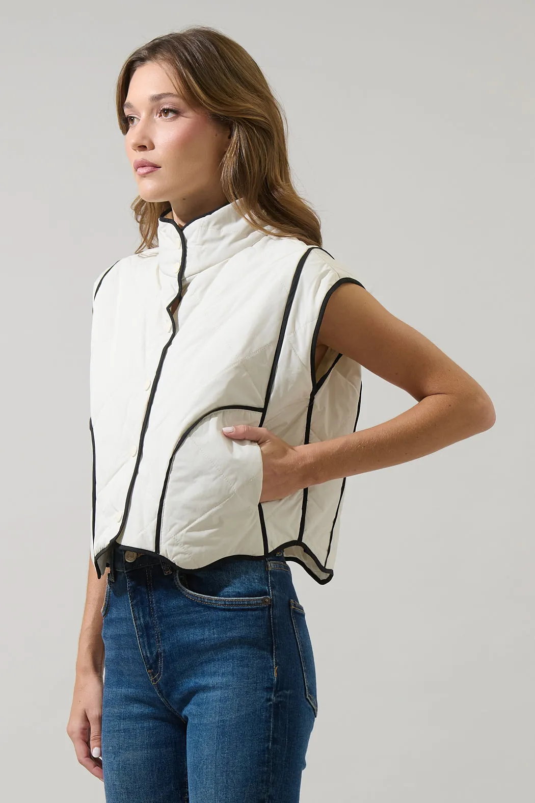 Zena Puffer Vest sold by Sugarlips product image thumbnail 3