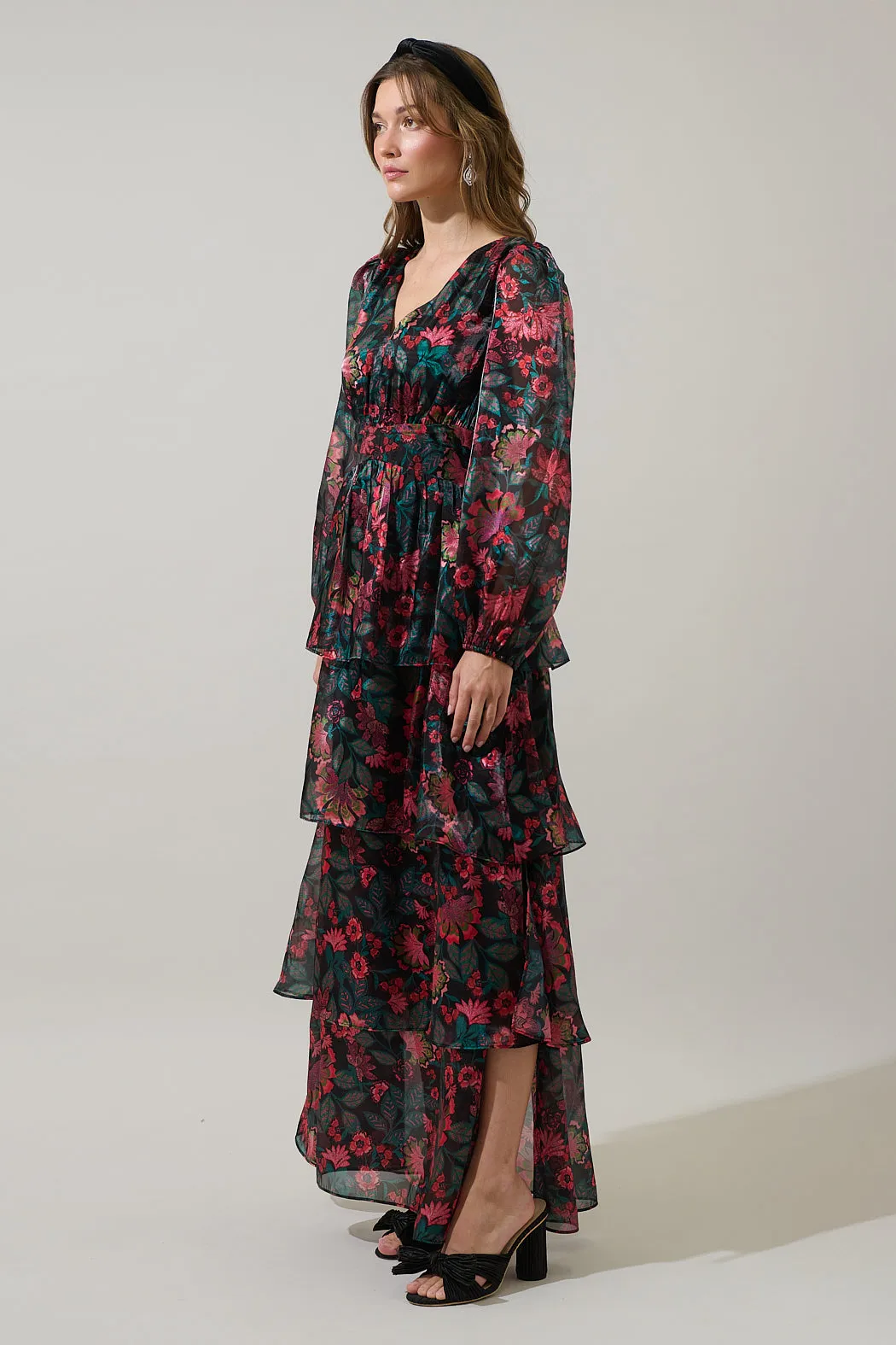 Briala Organza Sandy Pleated Maxi Dress sold by Sugarlips product image thumbnail 4