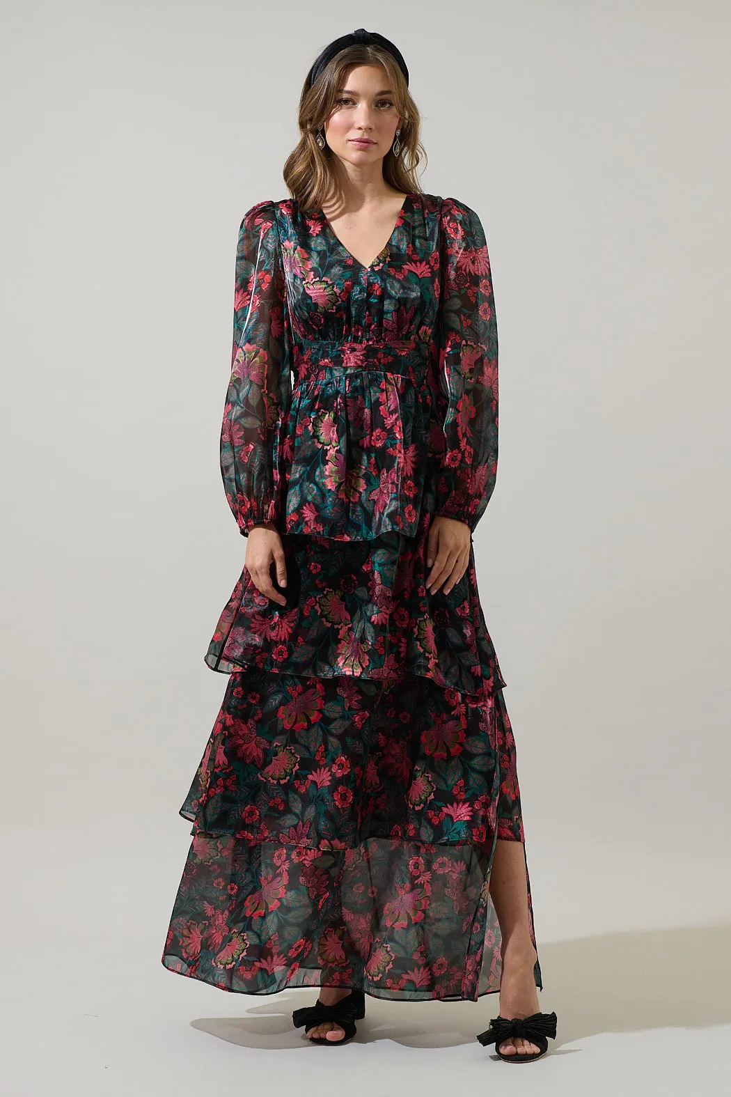 Briala Organza Sandy Pleated Maxi Dress sold by Sugarlips product image thumbnail 2