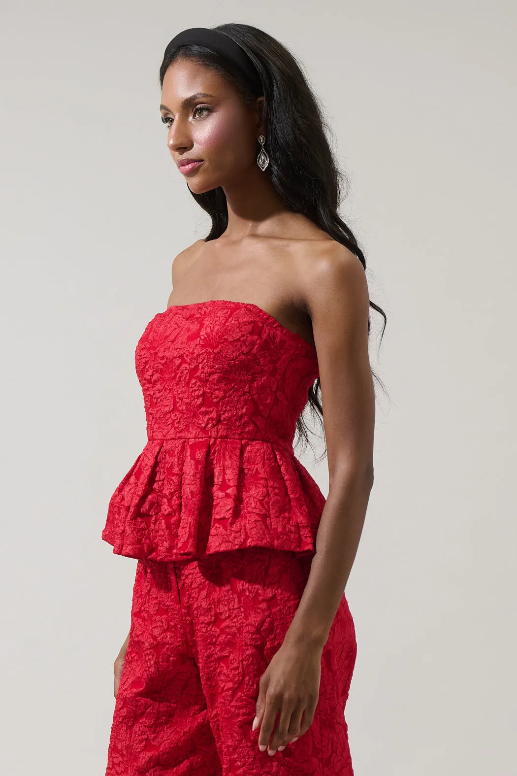 Arielle Jacquard Senny Peplum Top sold by Sugarlips product image thumbnail 4