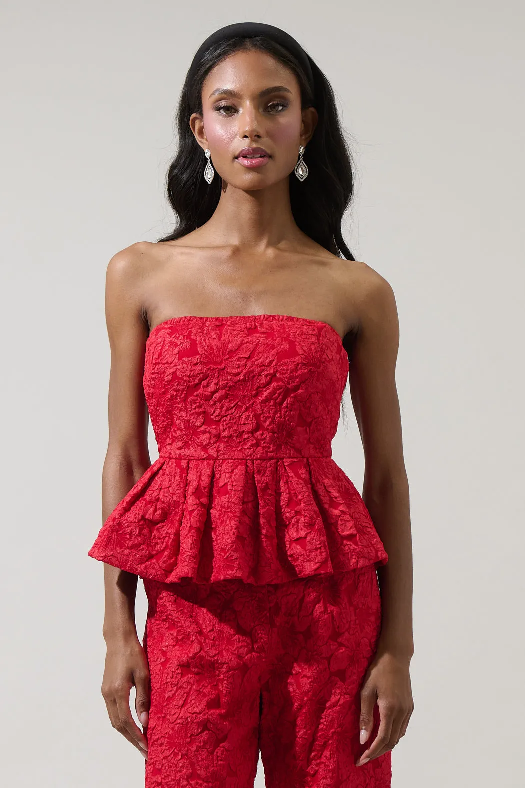 Arielle Jacquard Senny Peplum Top sold by Sugarlips product image thumbnail 2