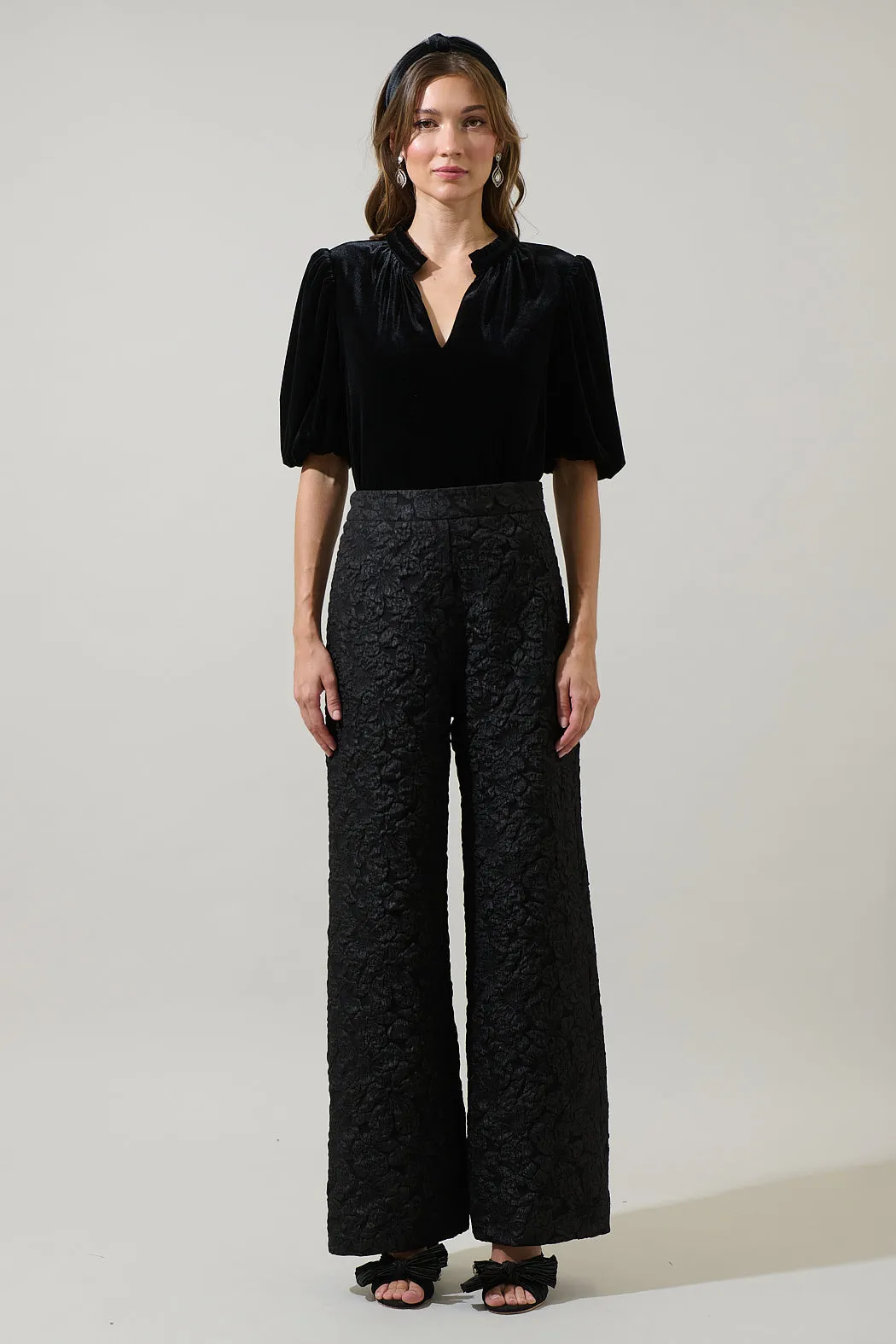 Arielle Jacquard Bern Wide Leg Pants sold by Sugarlips product image thumbnail 5
