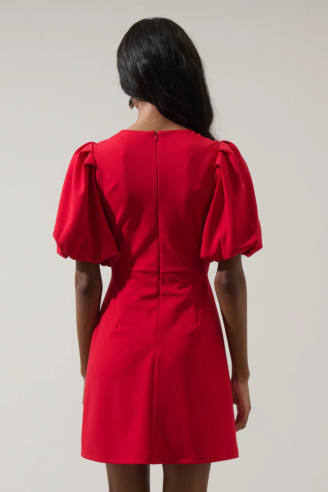 Cherry Belle Pearl Bow Mini Dress sold by Sugarlips product image thumbnail 3