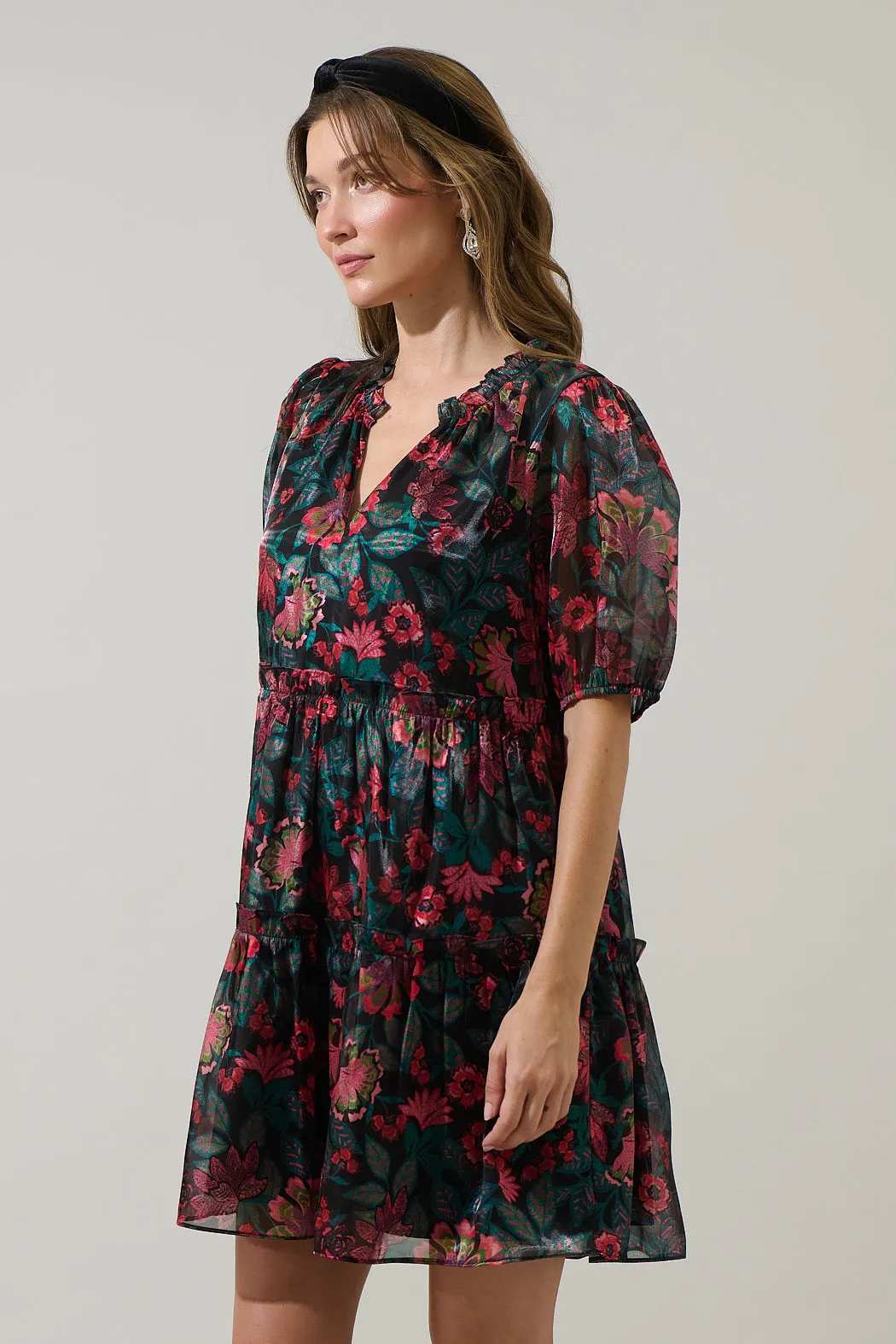Briala Organza Islen Tiered Mini Dress sold by Sugarlips product image thumbnail 3