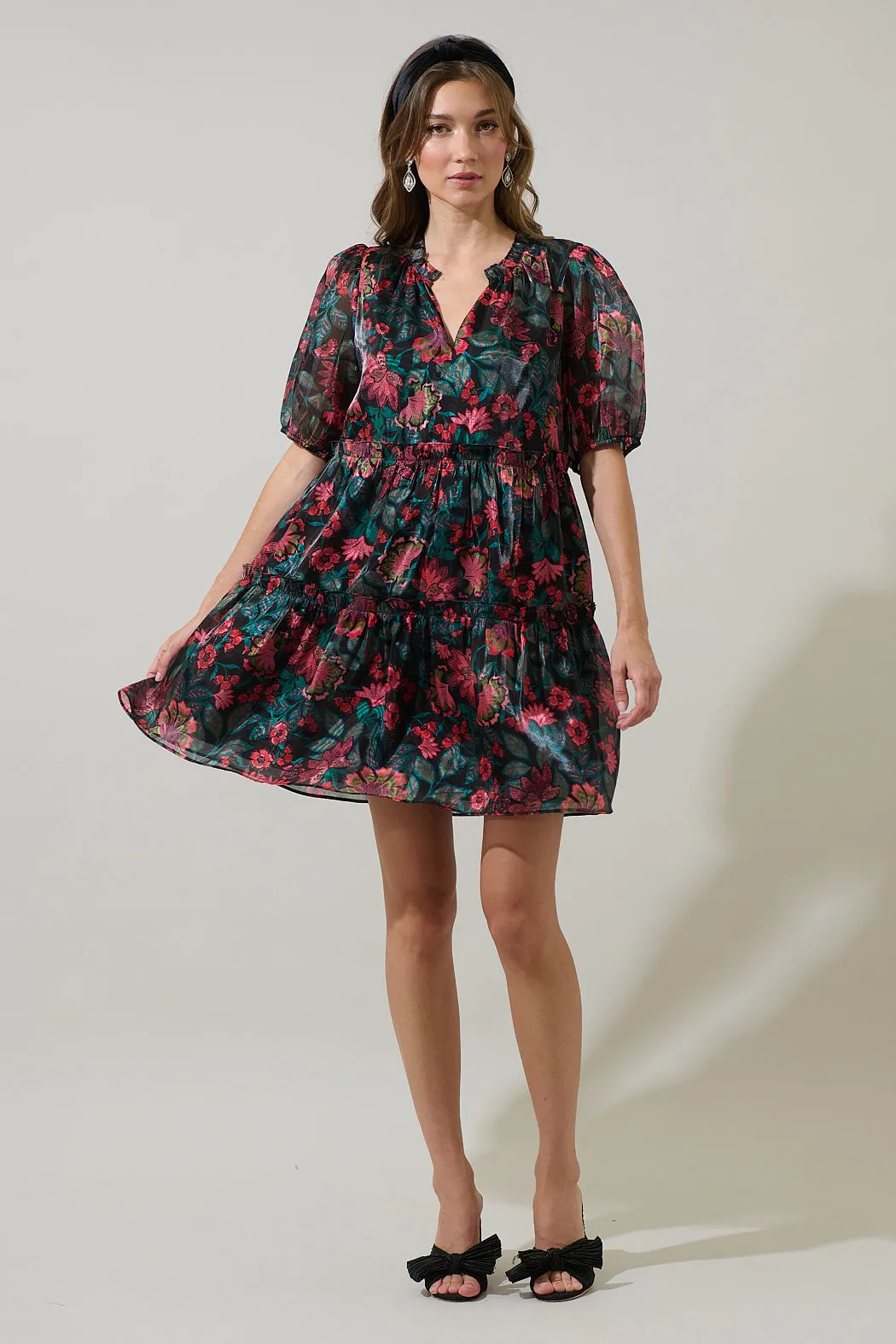 Briala Organza Islen Tiered Mini Dress sold by Sugarlips product image thumbnail 4