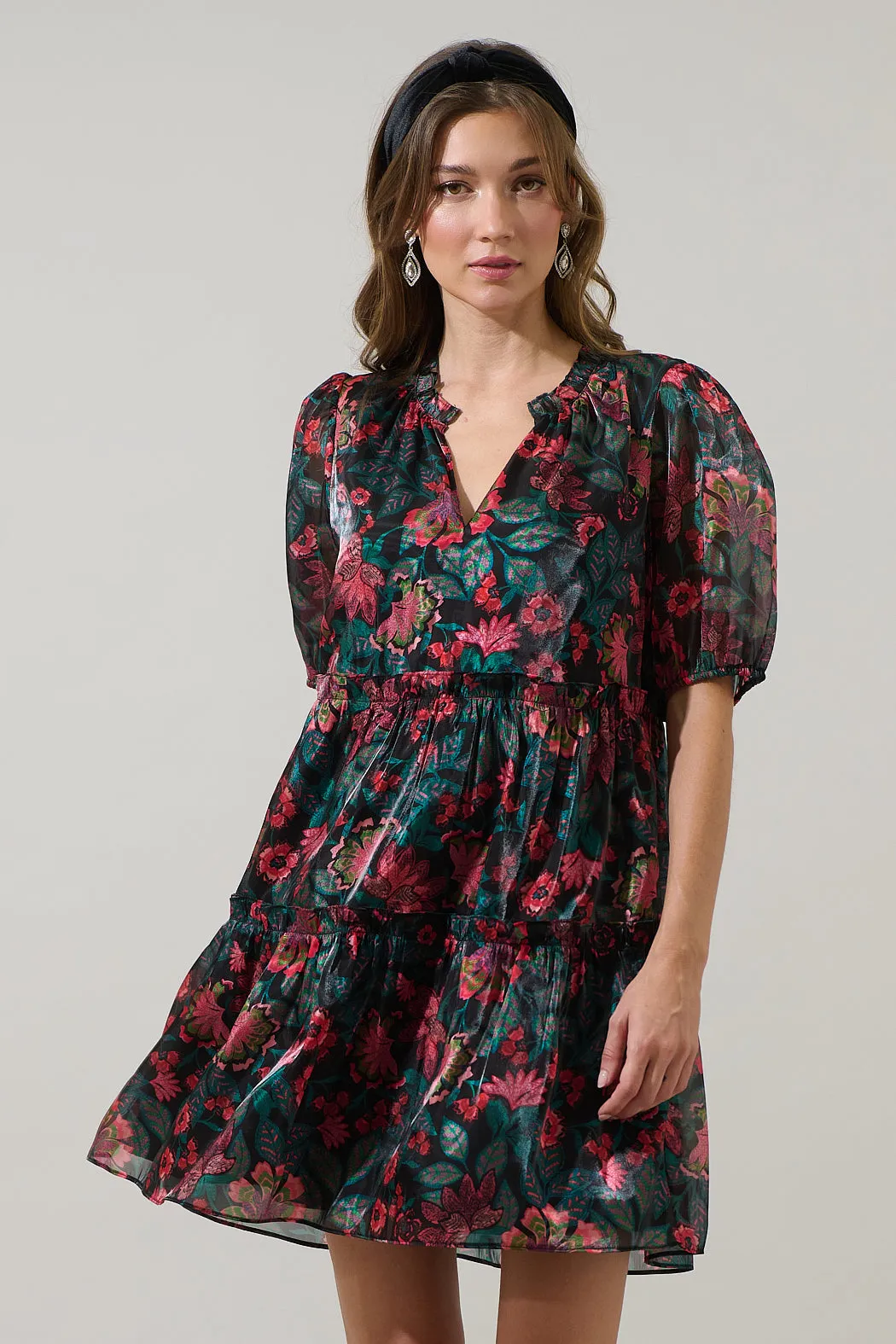 Briala Organza Islen Tiered Mini Dress sold by Sugarlips