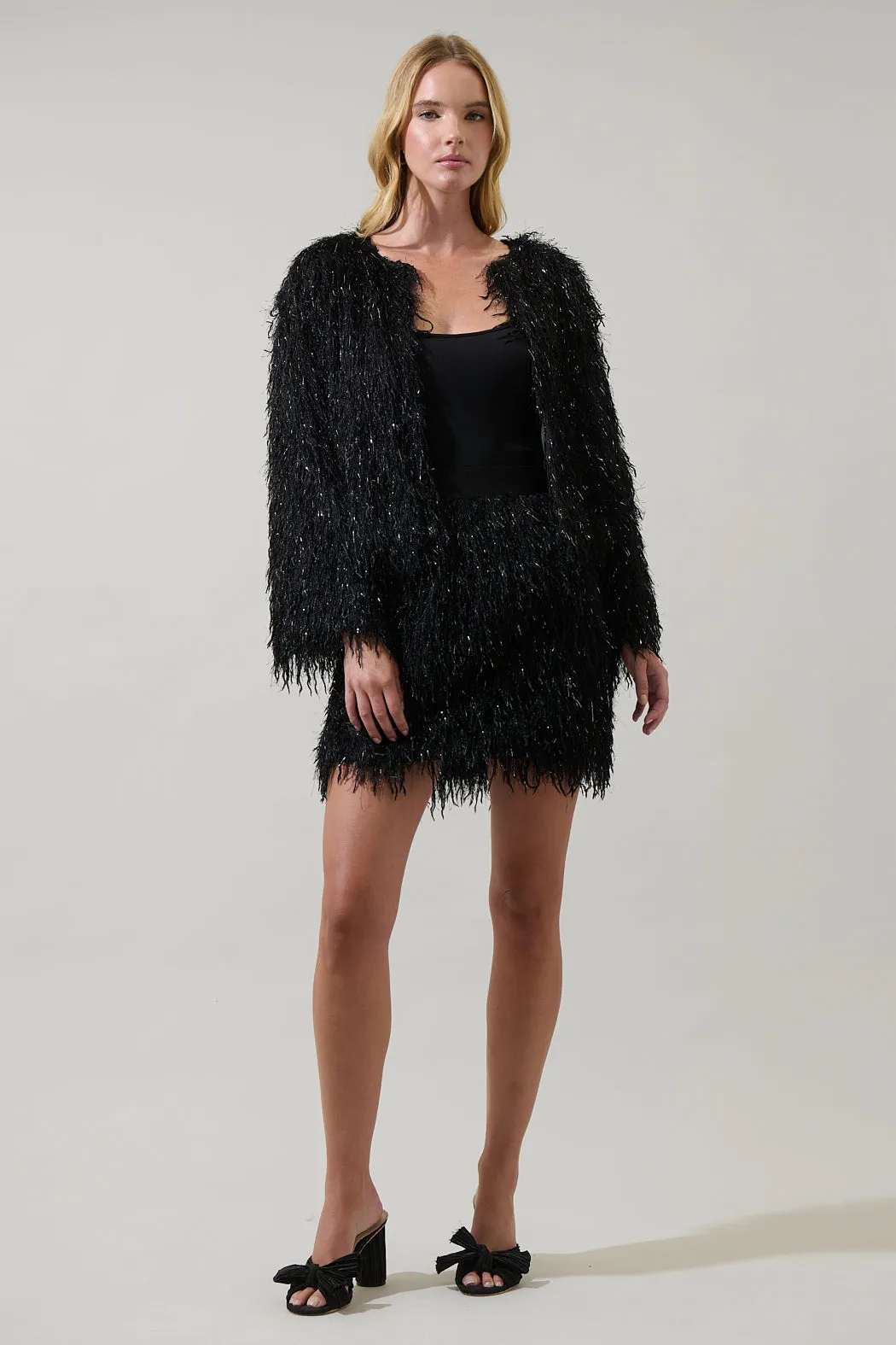 Himari Metallic Fringe Mini Skirt sold by Sugarlips product image thumbnail 4