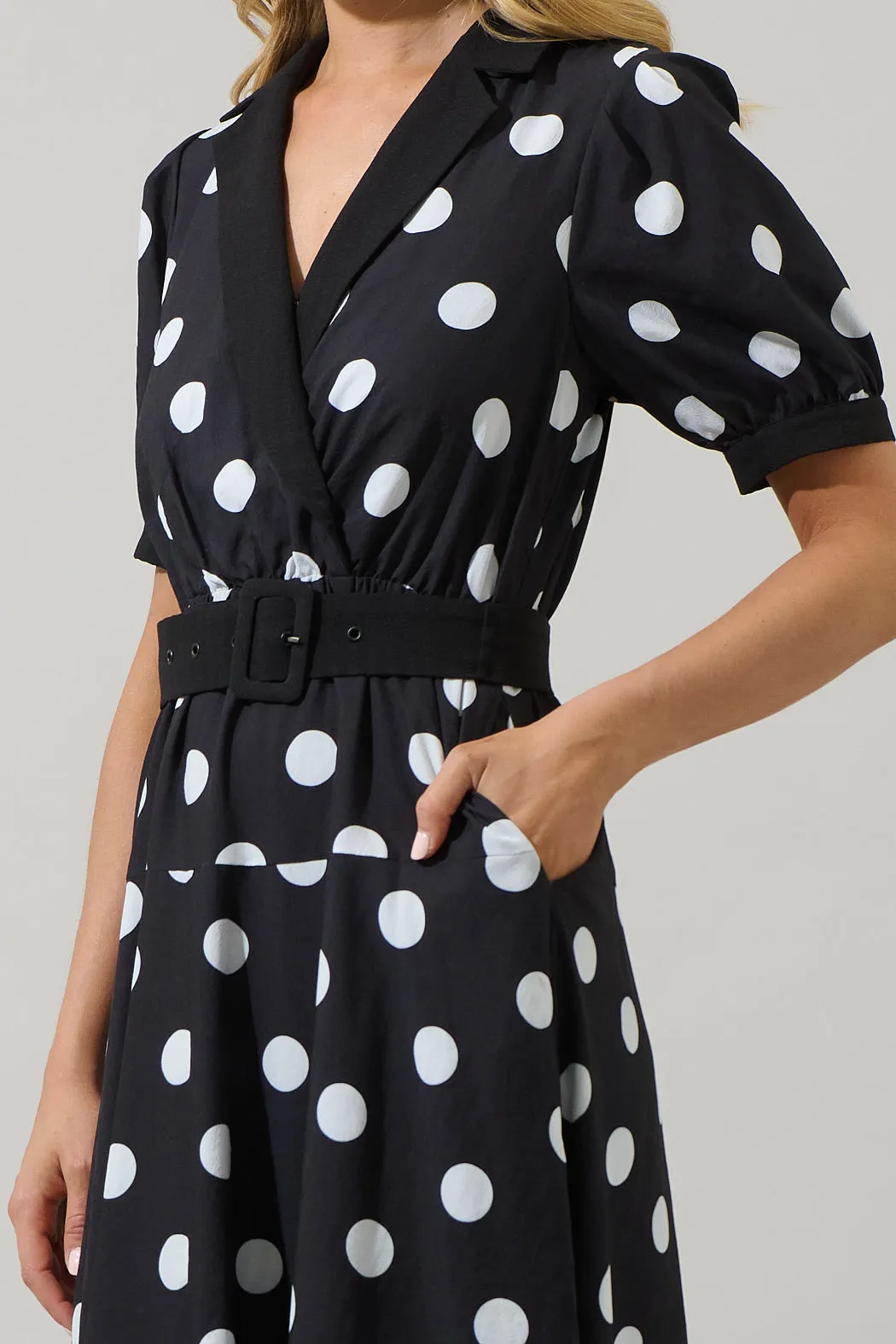 Darrah Polka Dot Fayen Wrap Maxi Dress sold by Sugarlips product image thumbnail 5