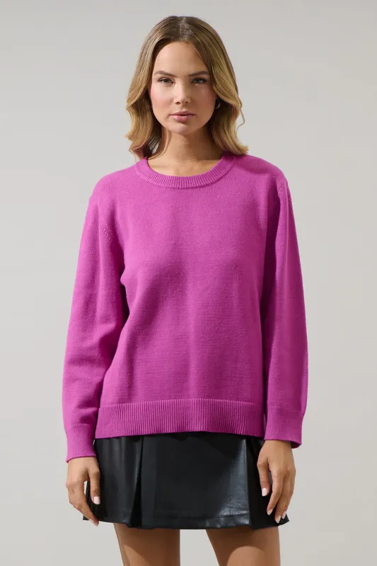 Tiffani Round Neck Knit Sweater sold by Sugarlips