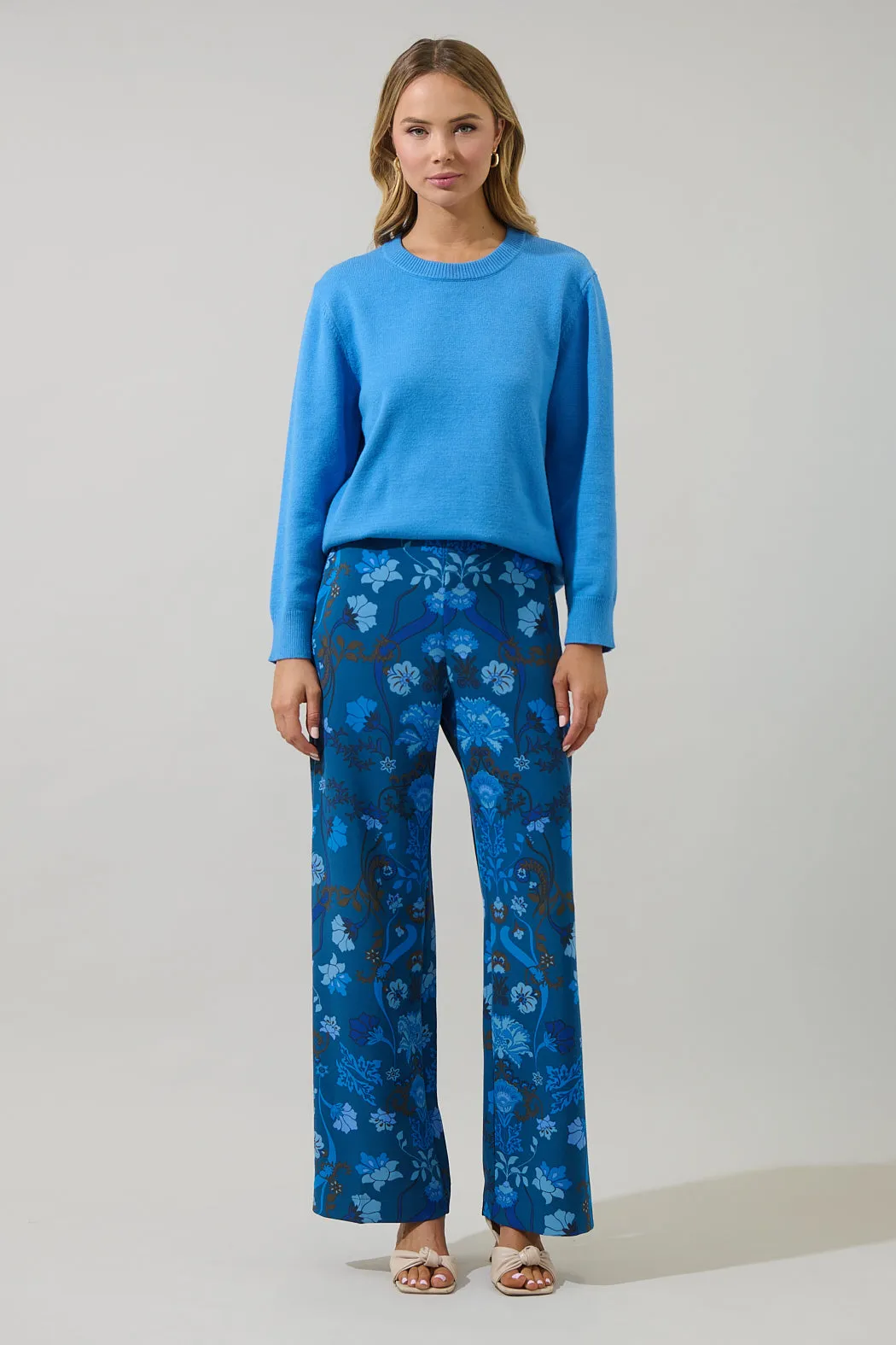 Palmate Floral Pluma Wide Leg Pants sold by Sugarlips product image thumbnail 4