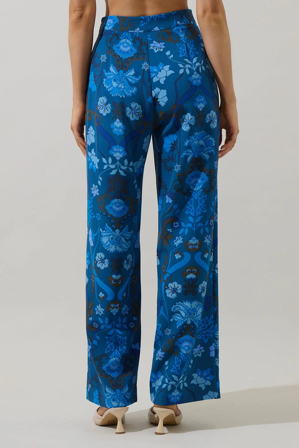 Palmate Floral Pluma Wide Leg Pants sold by Sugarlips product image thumbnail 2