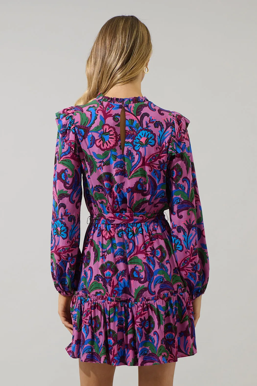 Valier Floral Balloon Sleeve Blouson Dress sold by Sugarlips product image thumbnail 2