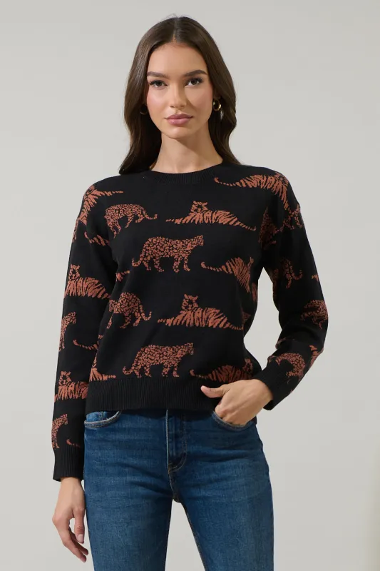 Zenzi Jungle Crewneck Sweater sold by Sugarlips