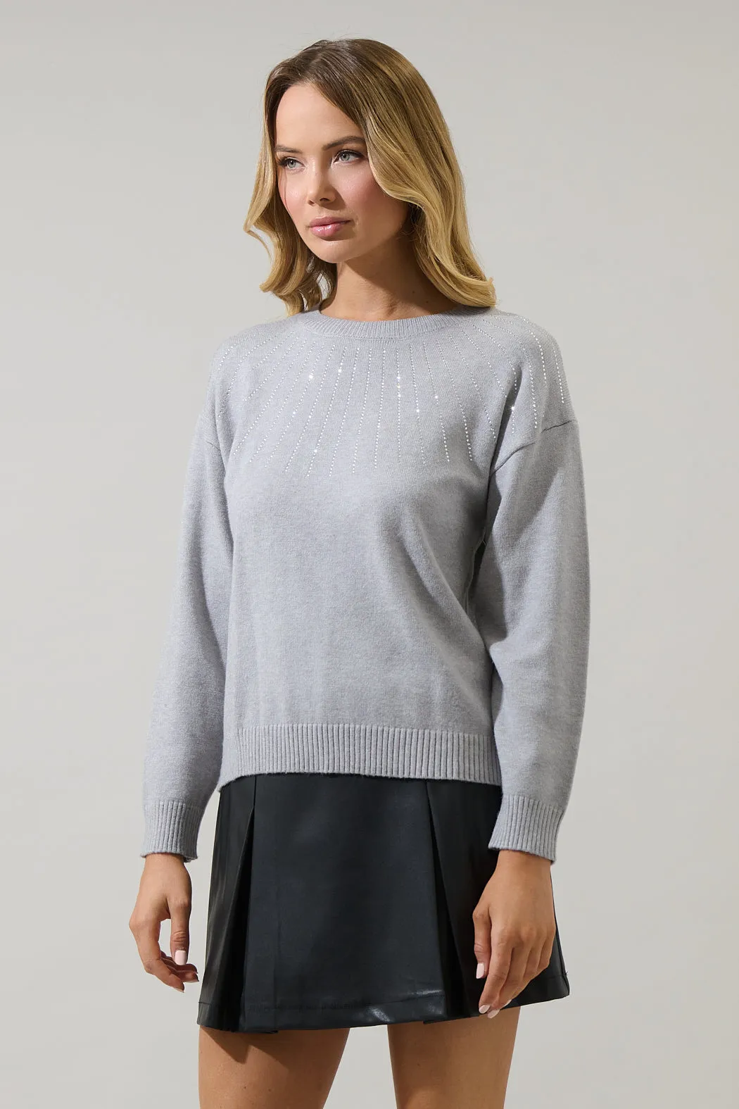 Shanice Rhinestone Knit Sweater sold by Sugarlips product image thumbnail 3