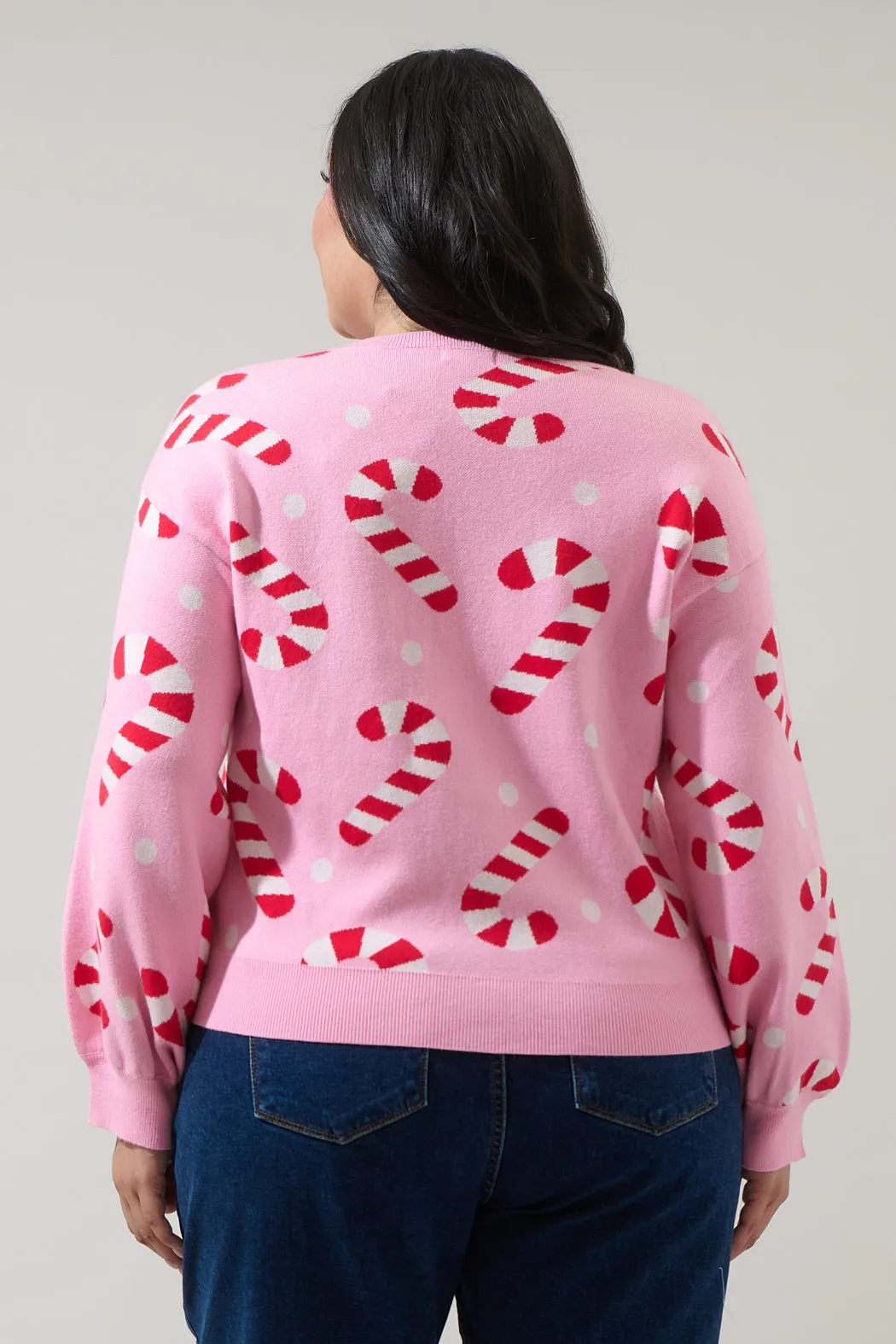 Candy Cane Pull Over Sweater Curve sold by Sugarlips product image thumbnail 2