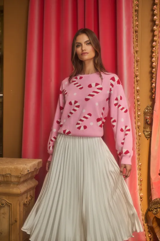 Candy Cane Pull Over sweater sold by Sugarlips