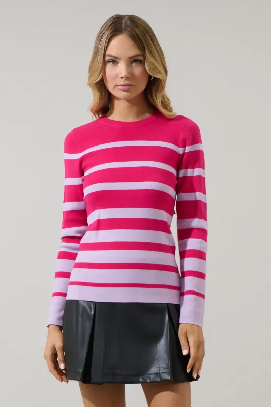 Ursula Stripe Knit Sweater sold by Sugarlips