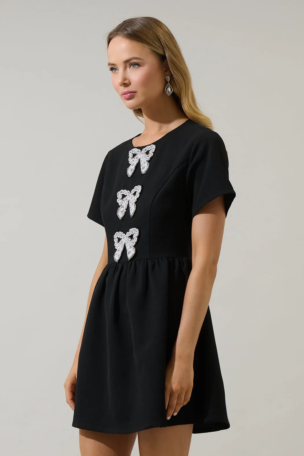 Kaida Bow Flare Mini Dress sold by Sugarlips product image thumbnail 4