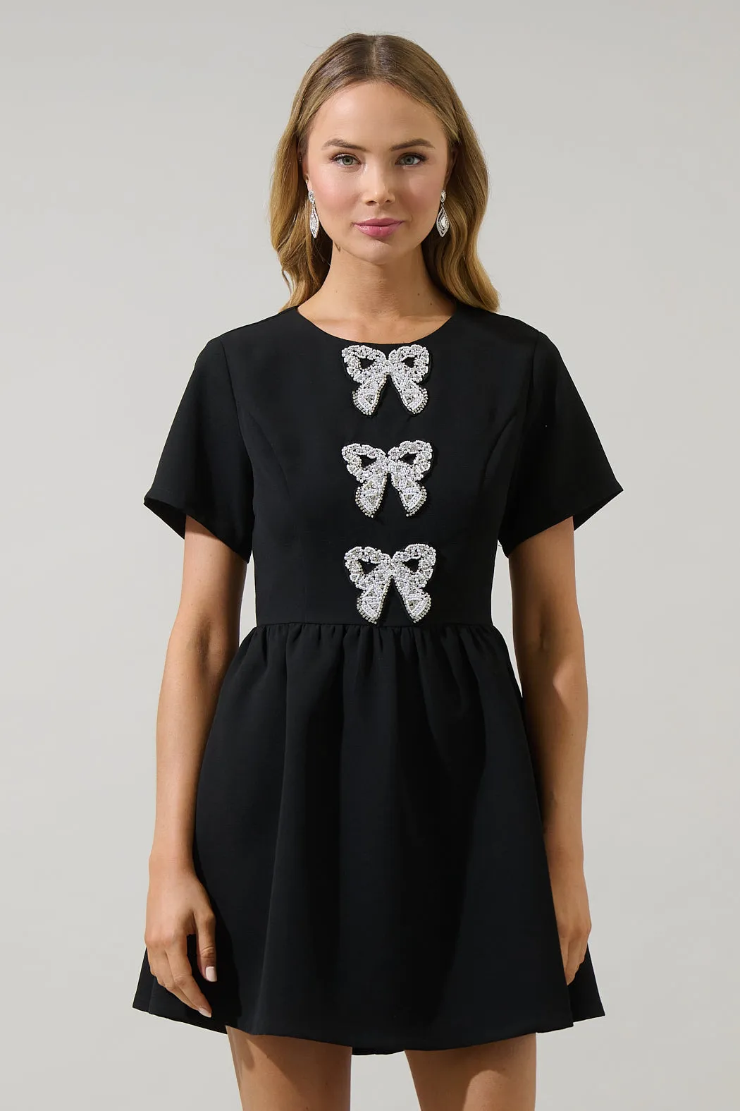 Kaida Bow Flare Mini Dress sold by Sugarlips product image thumbnail 2