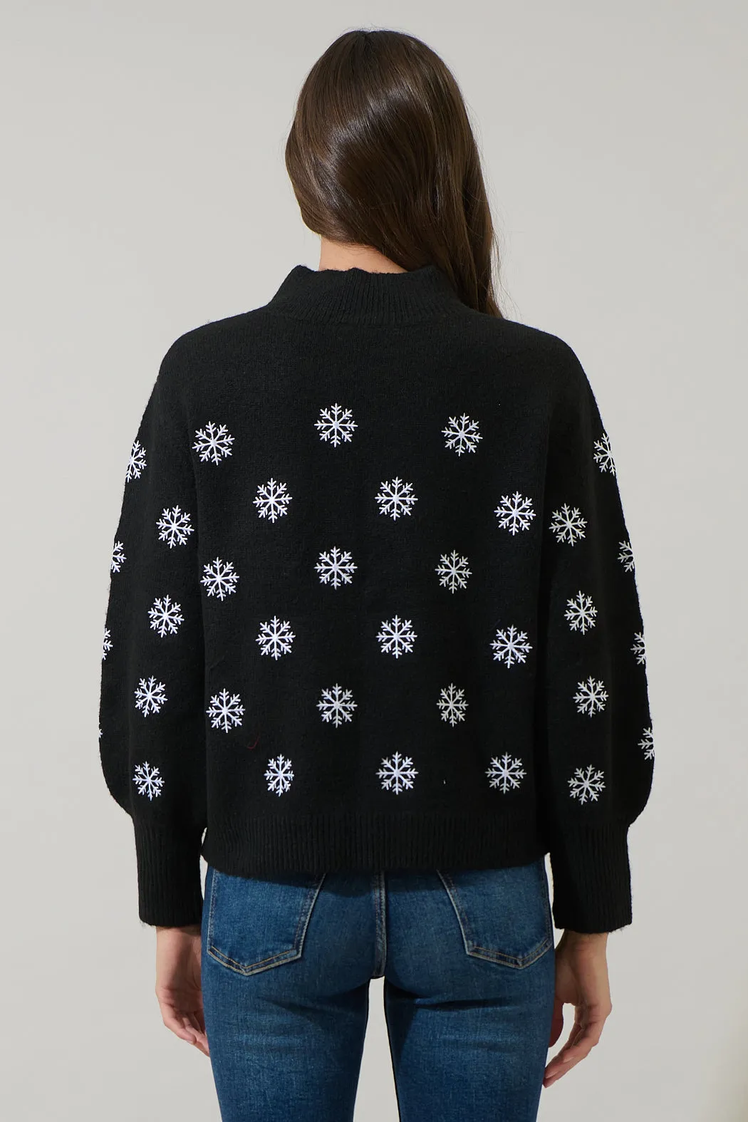 Snowflake Bliss Embroidered Sweater sold by Sugarlips product image thumbnail 3