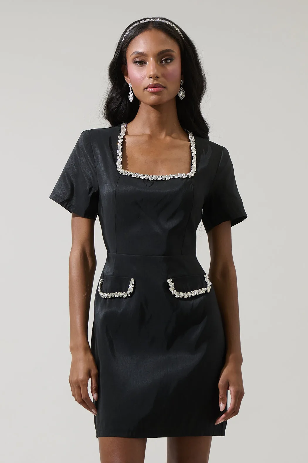 Liliane Square Neck Mini Dress sold by Sugarlips product image thumbnail 2