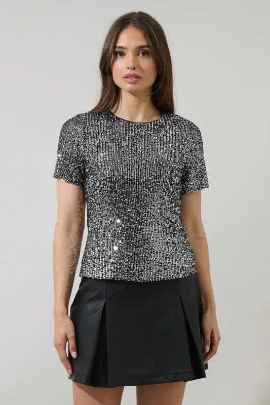 Willard Sequin Liny Crop Top sold by Sugarlips