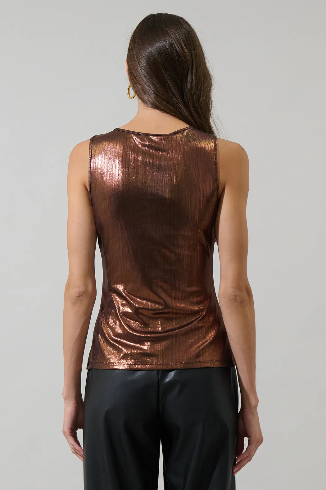 Rina Metallic Enid Sleeveless Top sold by Sugarlips product image thumbnail 2