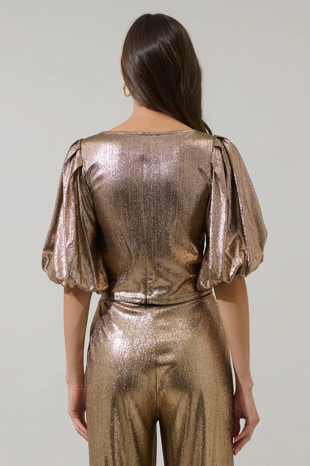 Primadonna Metallic Puff Sleeve Top sold by Sugarlips product image thumbnail 2