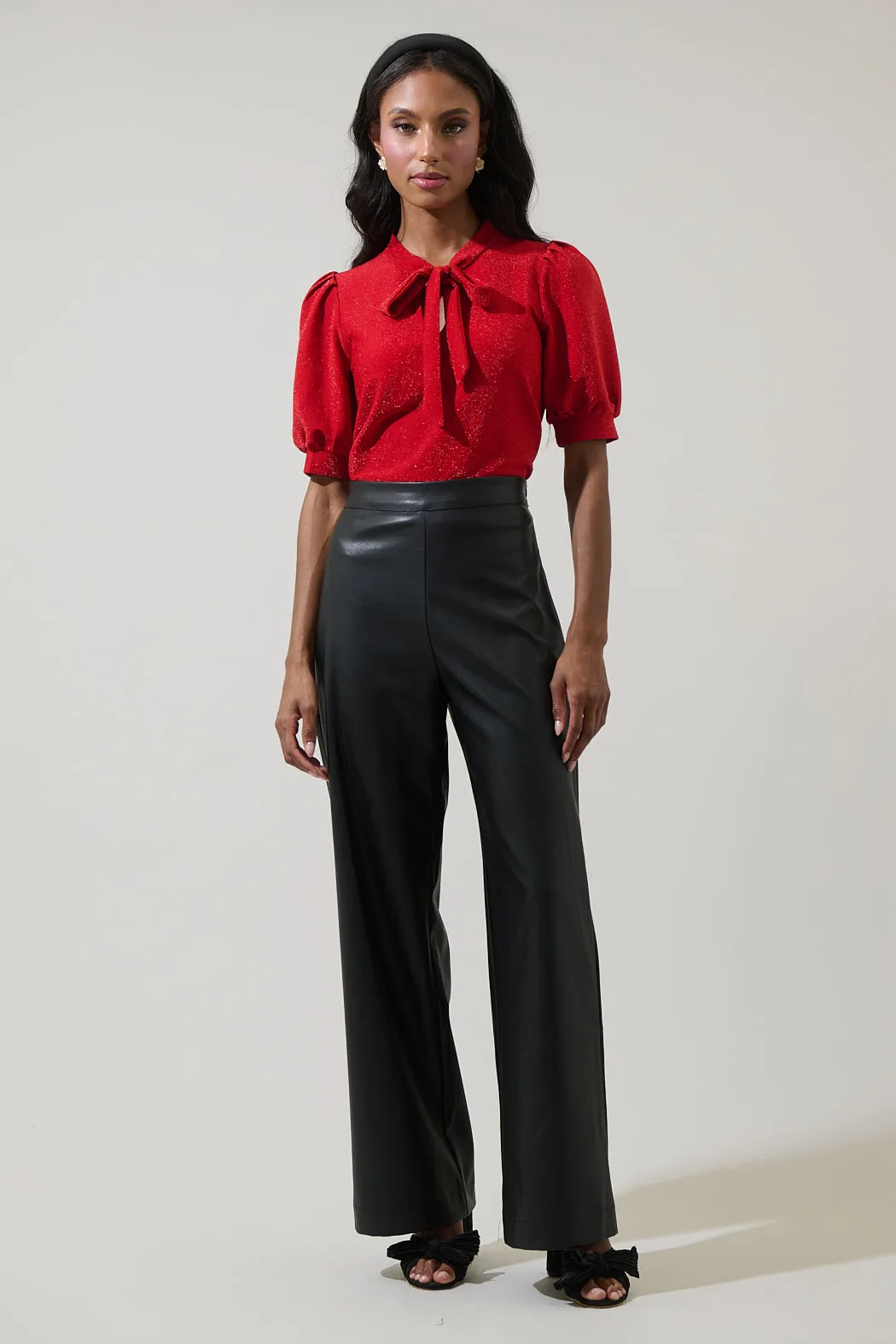 Lisette Shimmer Bow Tie Top sold by Sugarlips product image thumbnail 4