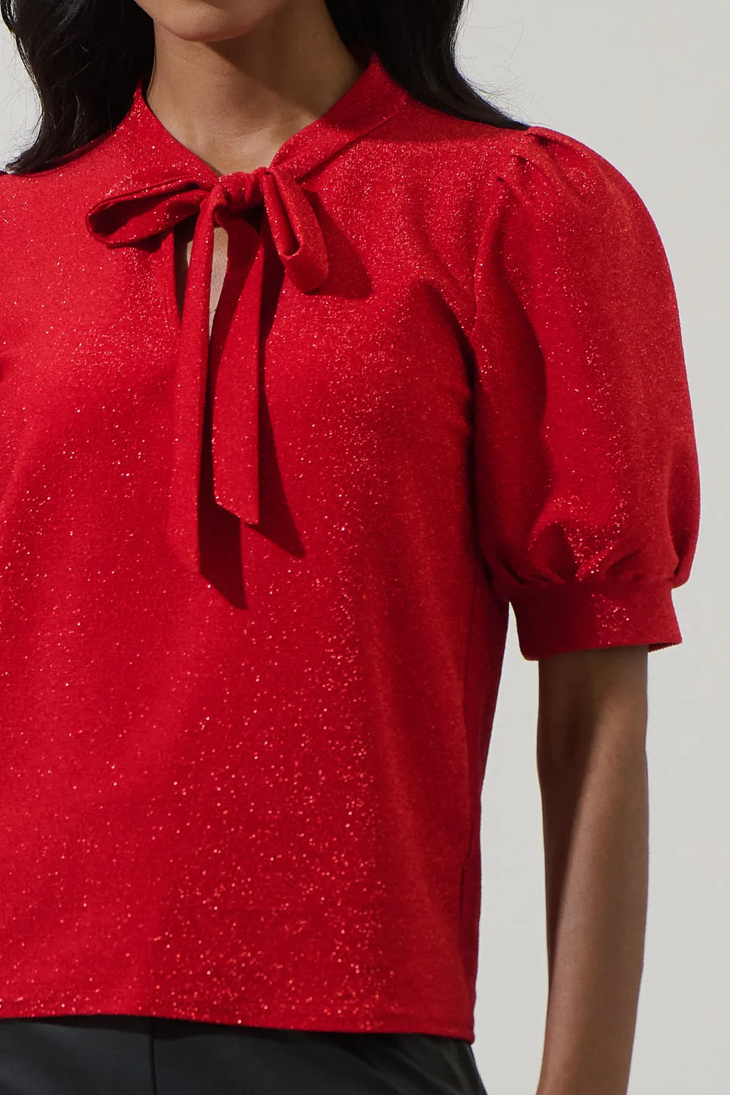 Lisette Shimmer Bow Tie Top sold by Sugarlips product image thumbnail 5