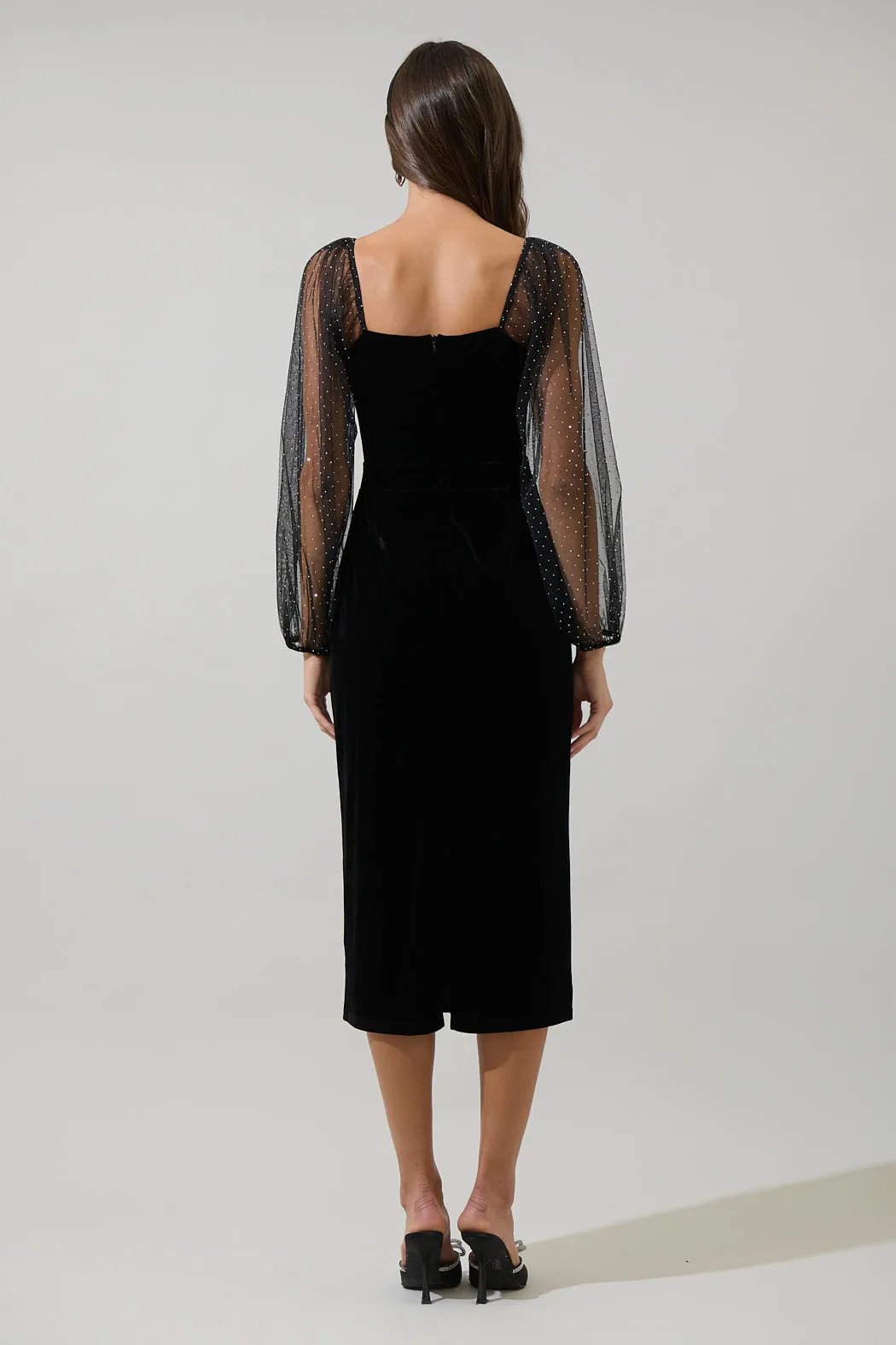 Karana Velvet Midi Dress sold by Sugarlips product image thumbnail 2