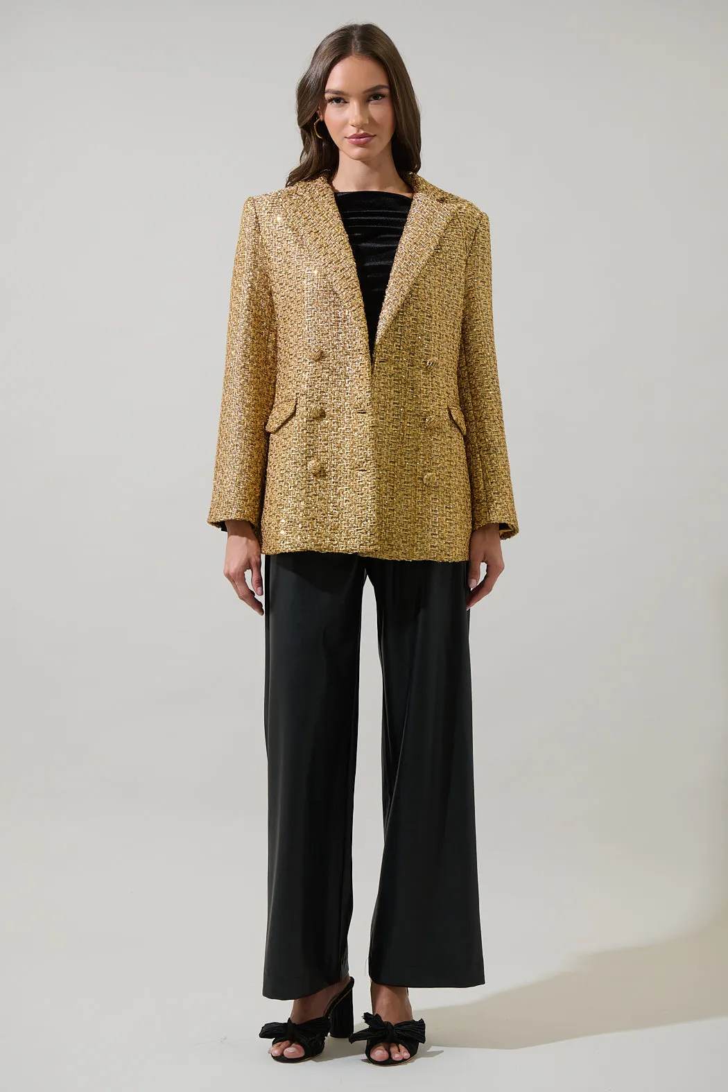 Tamary Tweed Vesta Collared Blazer sold by Sugarlips product image thumbnail 5
