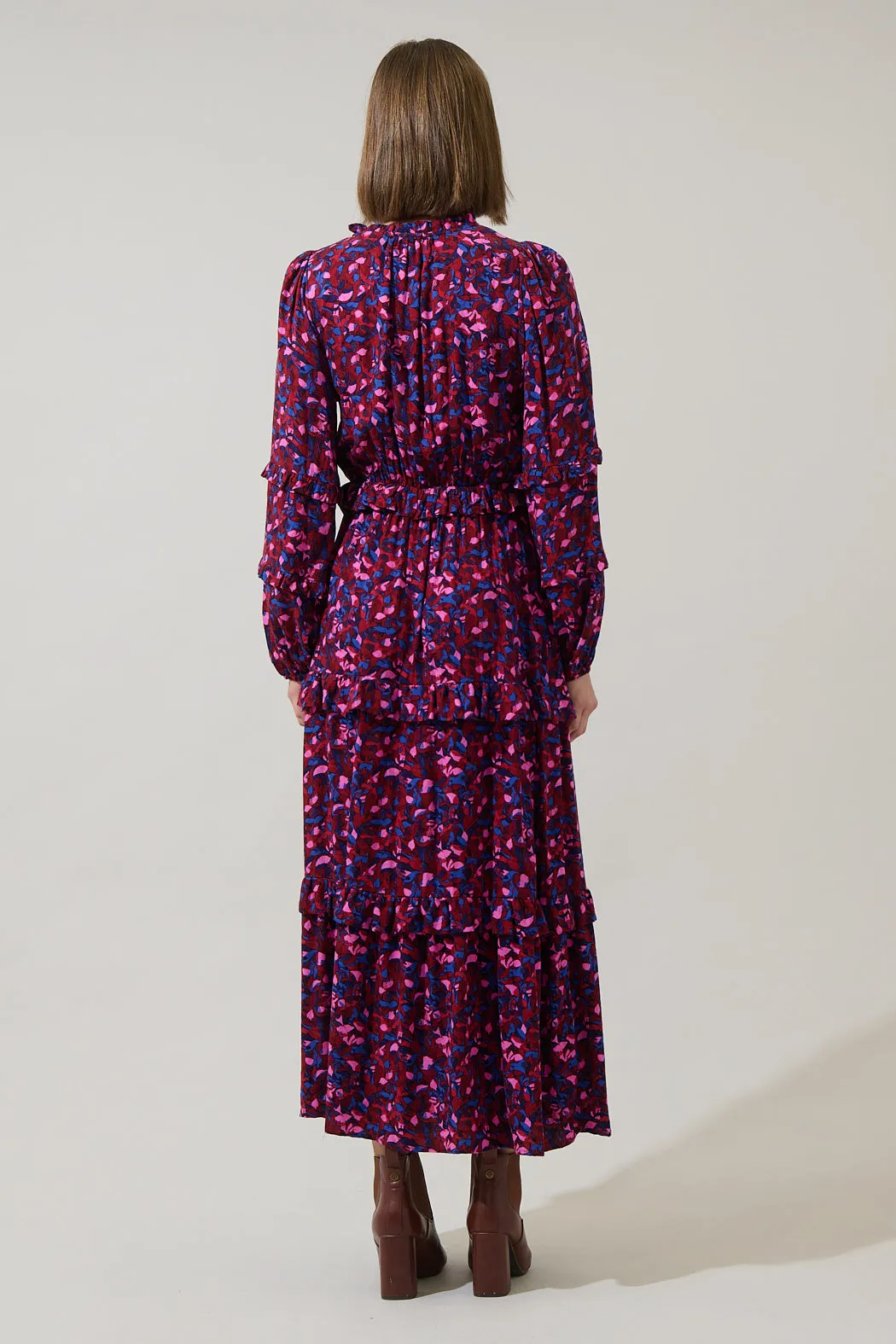 Turma Abstract Iveny Tiered Maxi Dress sold by Sugarlips product image thumbnail 3