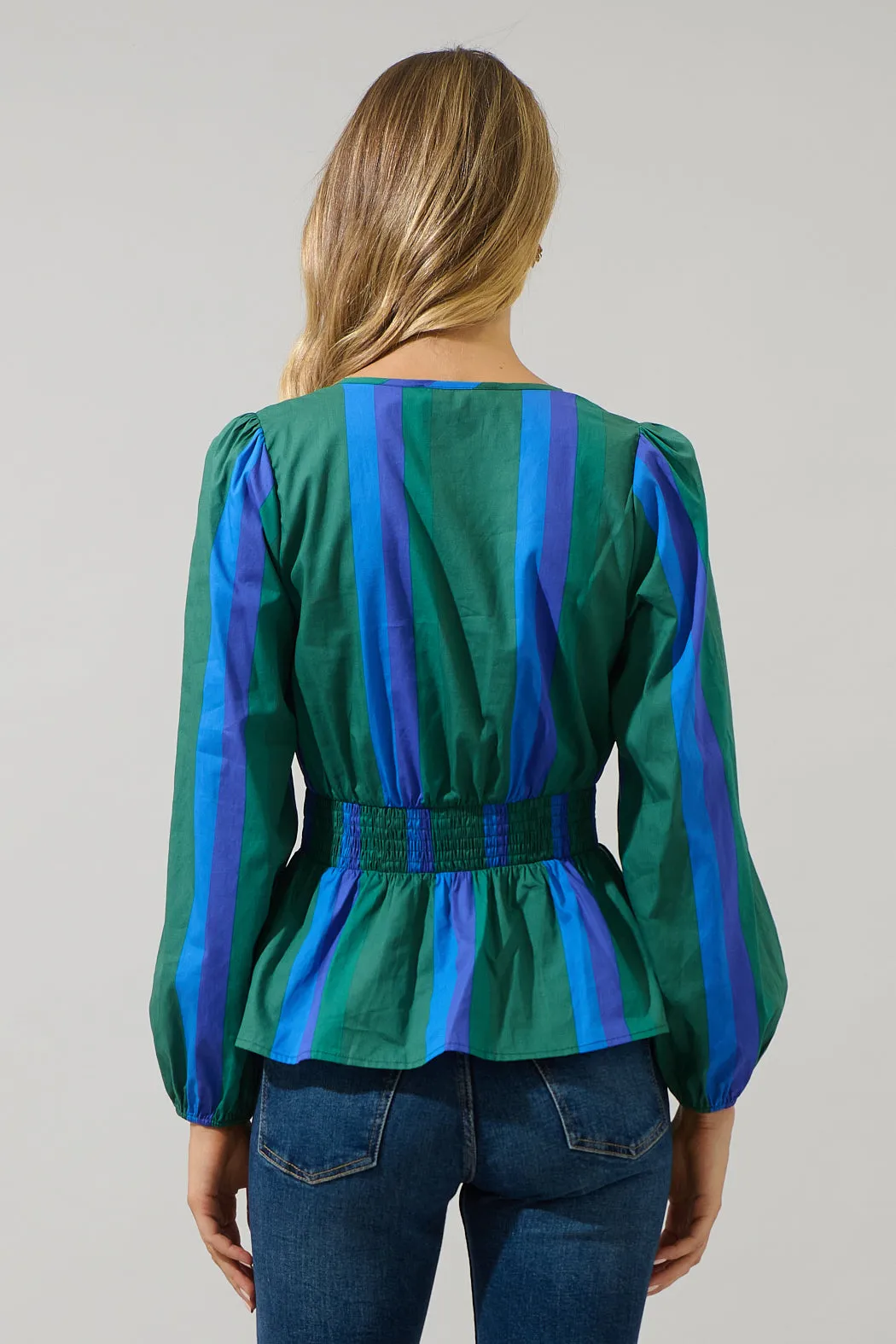 Dolary Stripe Mirana Smocked Top sold by Sugarlips product image thumbnail 2