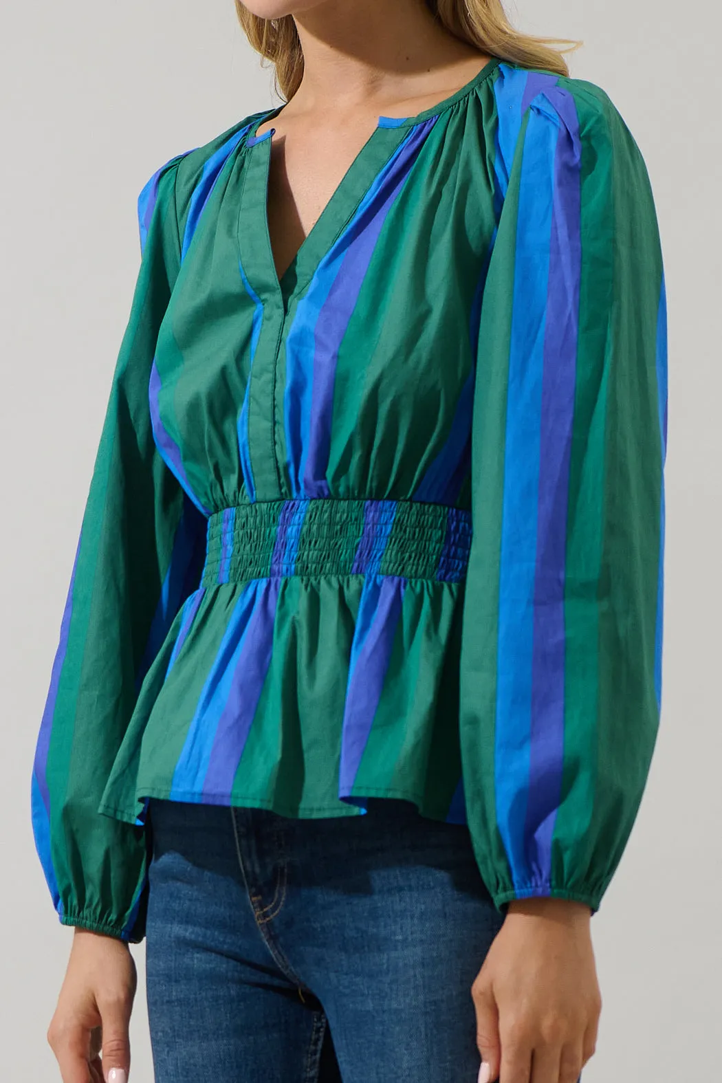 Dolary Stripe Mirana Smocked Top sold by Sugarlips product image thumbnail 5