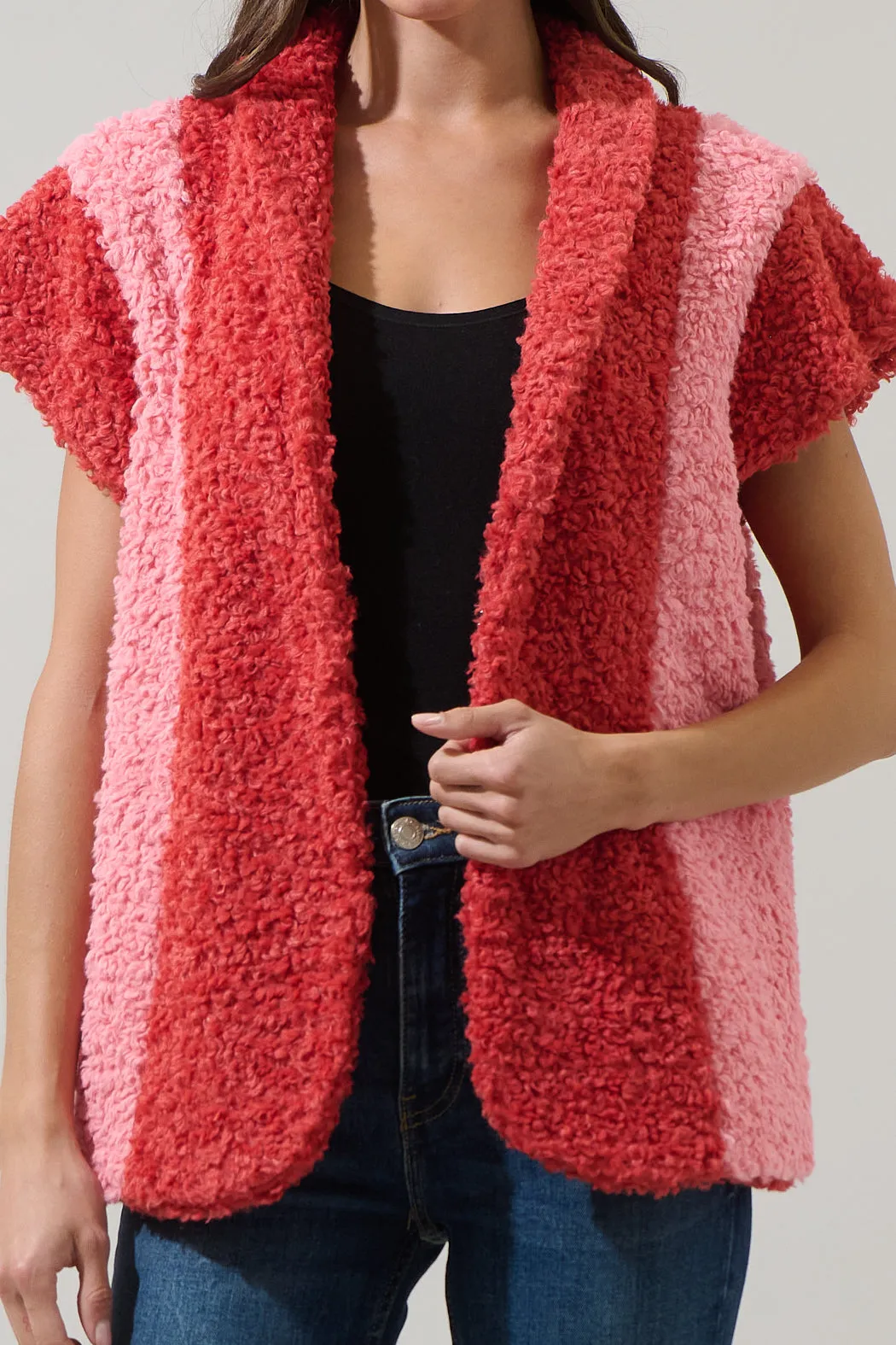 Ozma Color Block Janna Sherpa Vest sold by Sugarlips product image thumbnail 5