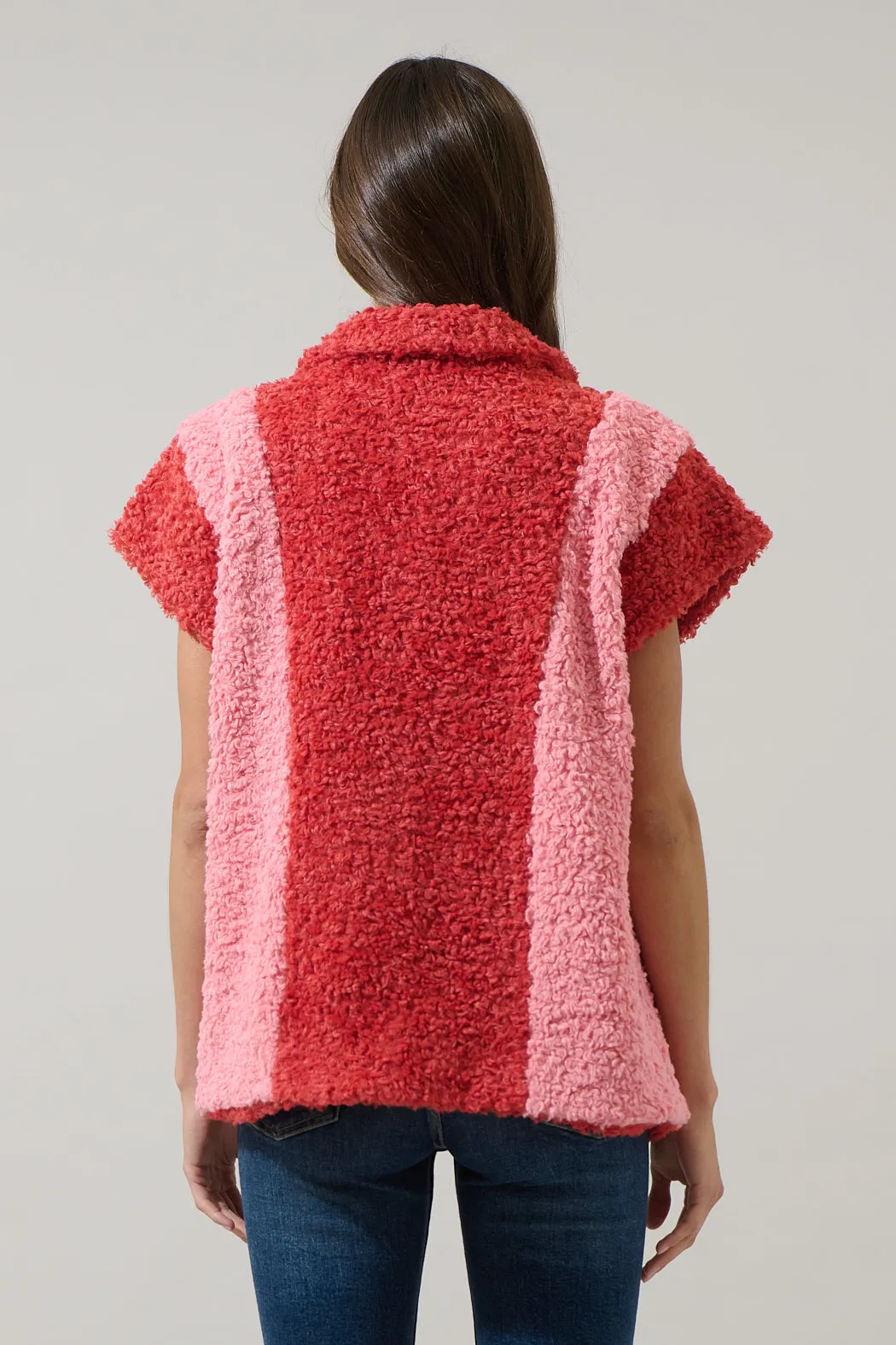 Ozma Color Block Janna Sherpa Vest sold by Sugarlips product image thumbnail 2