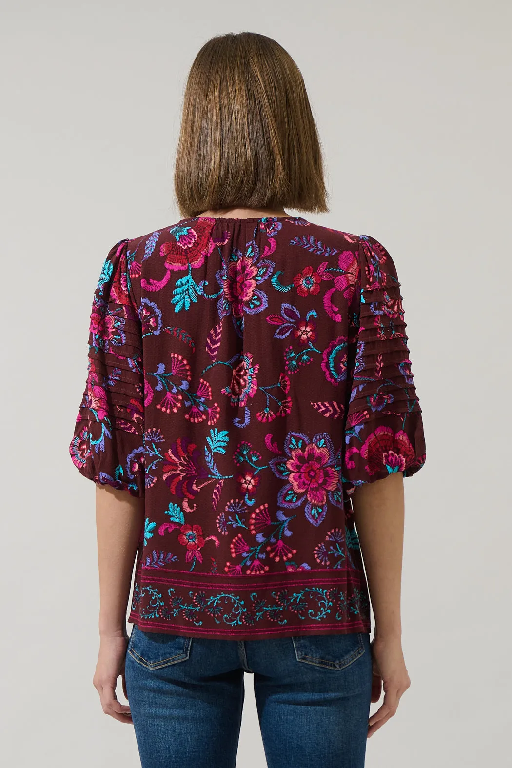 Tory Paisley Cerry Pleated Top sold by Sugarlips product image thumbnail 2