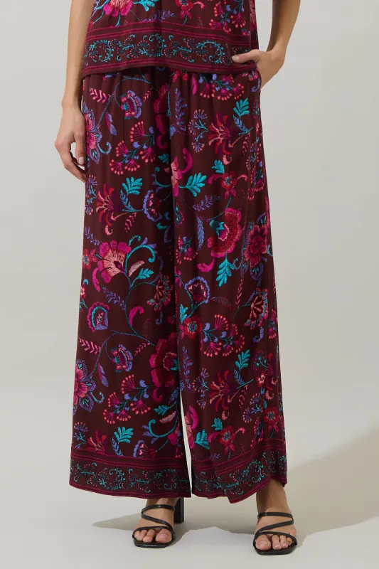 Tory Paisley Sofie Ruffle Wide Pants sold by Sugarlips