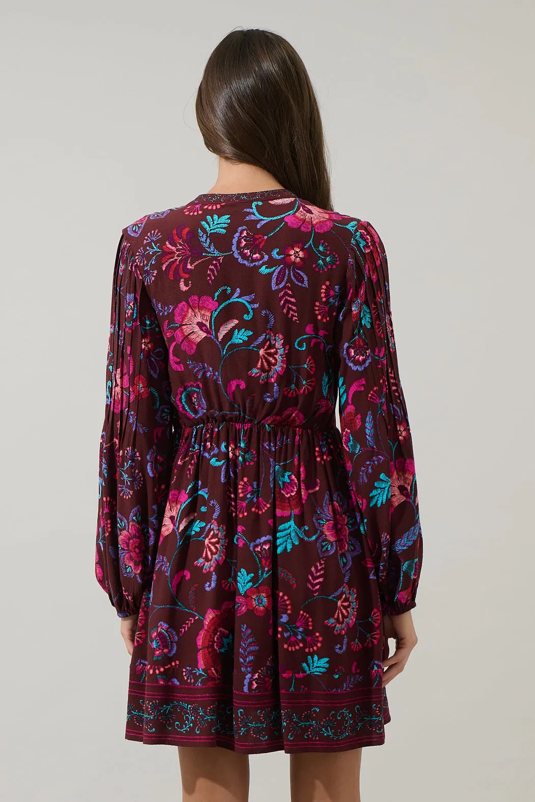 Tory Paisley Ceny Button Down Mini Dress sold by Sugarlips product image thumbnail 3