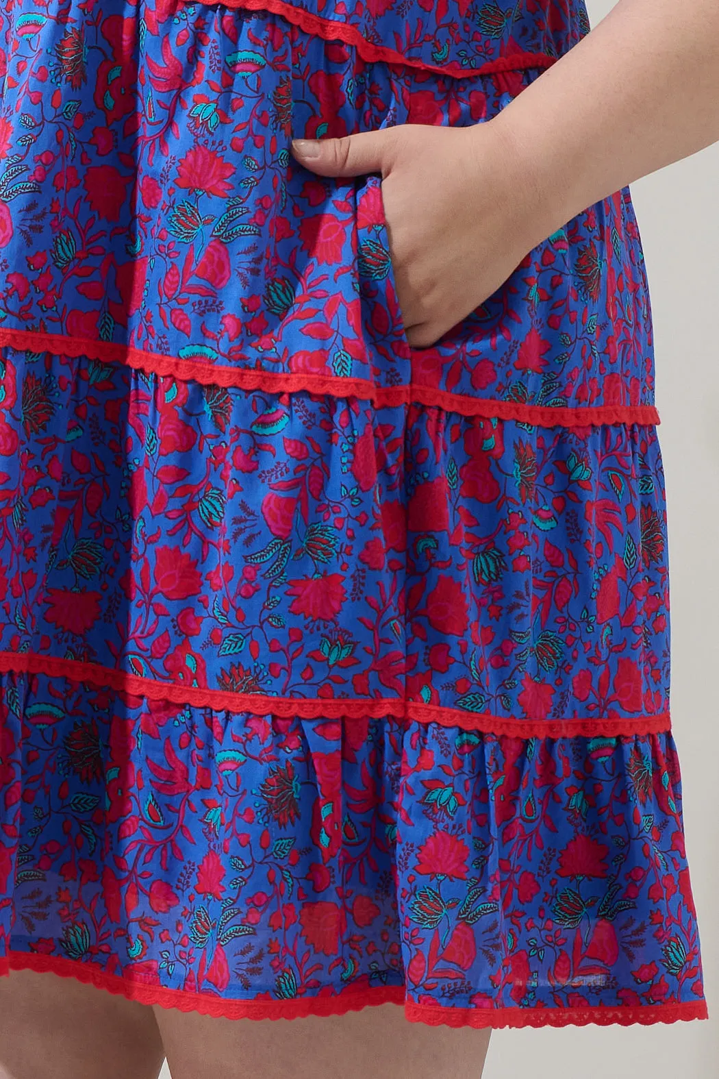 Tanya Floral Korra Tiered Mini Dress Curve sold by Sugarlips product image thumbnail 5