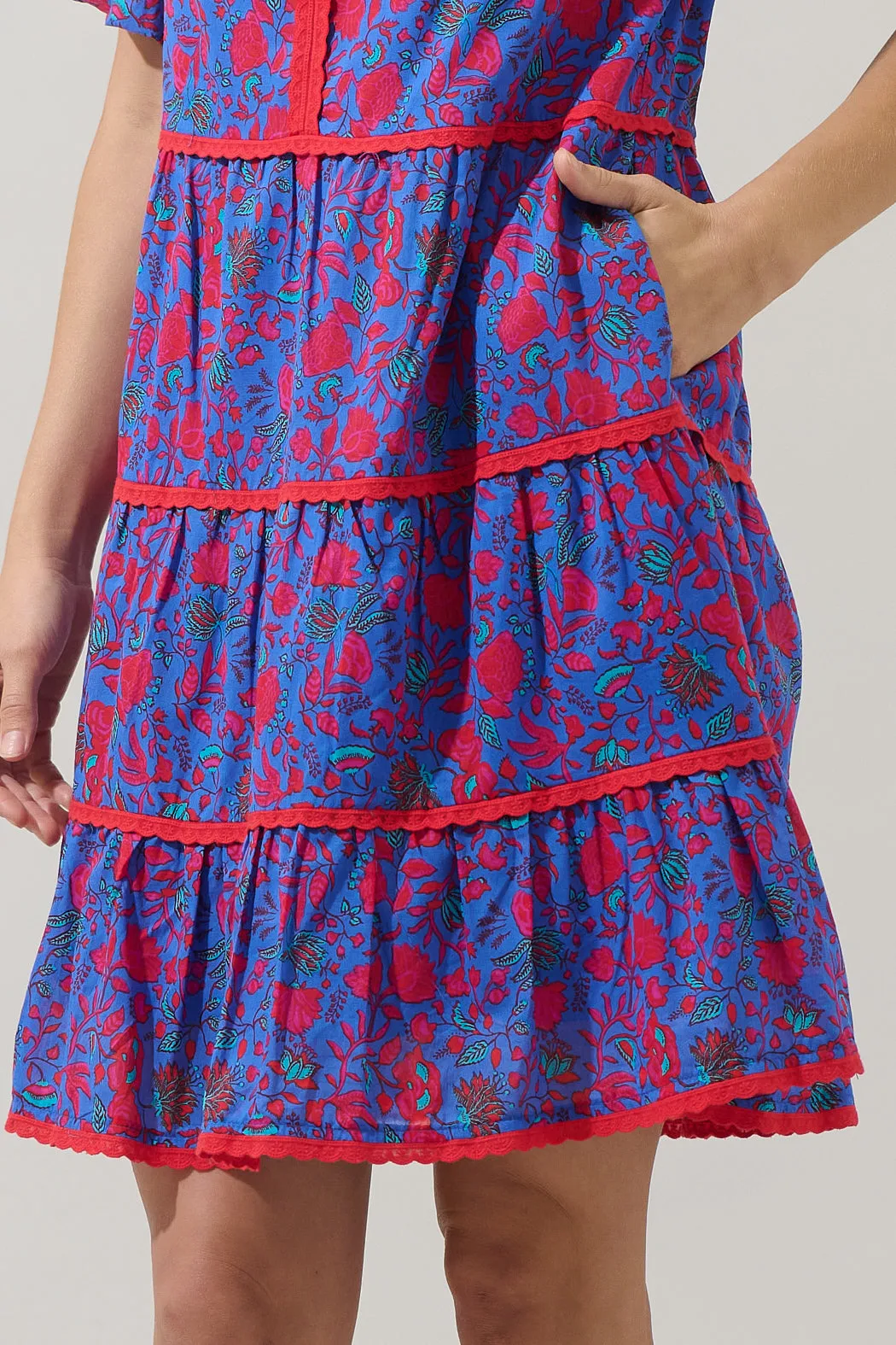 Tanya Floral Korra Tiered Mini Dress sold by Sugarlips product image thumbnail 5