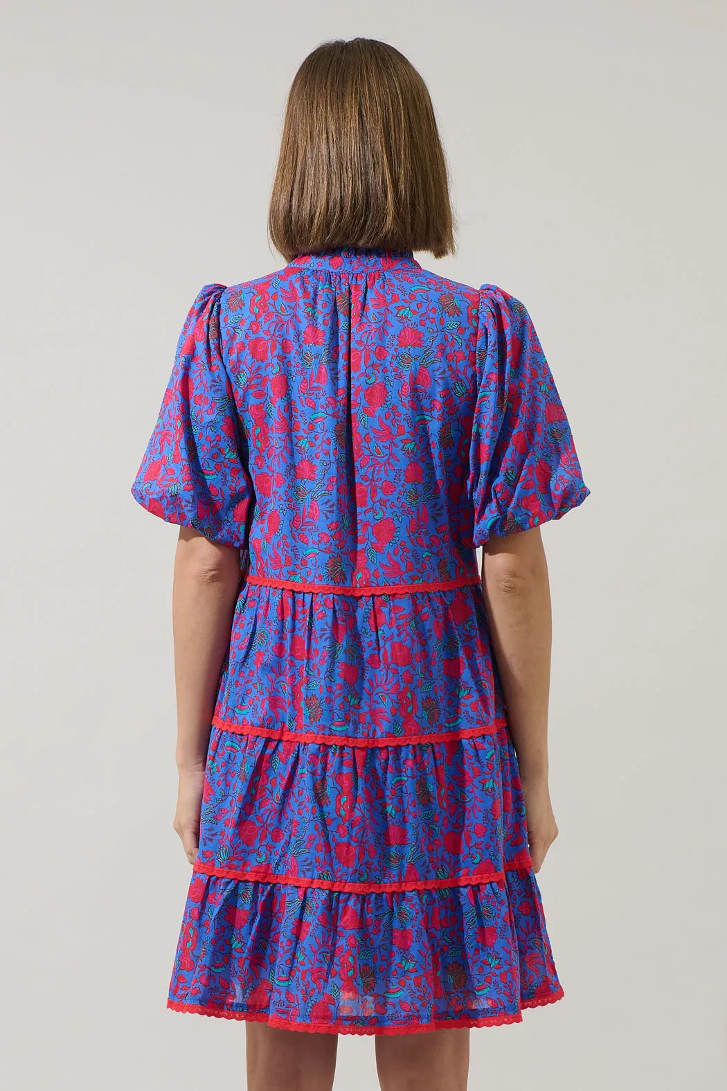 Tanya Floral Korra Tiered Mini Dress sold by Sugarlips product image thumbnail 2