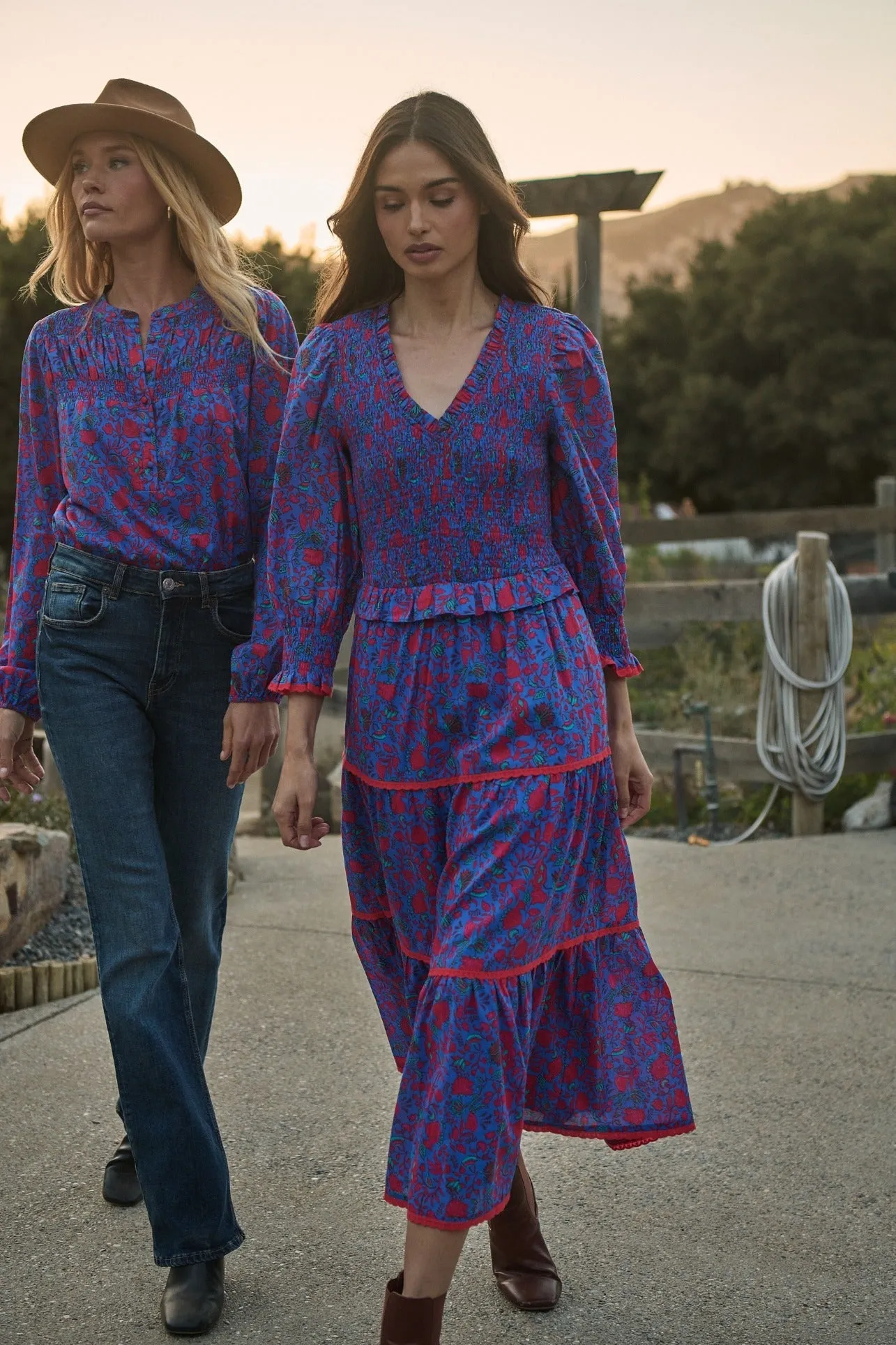 Tanya Floral Trudy Smocked Midi Dress sold by Sugarlips product image thumbnail 5