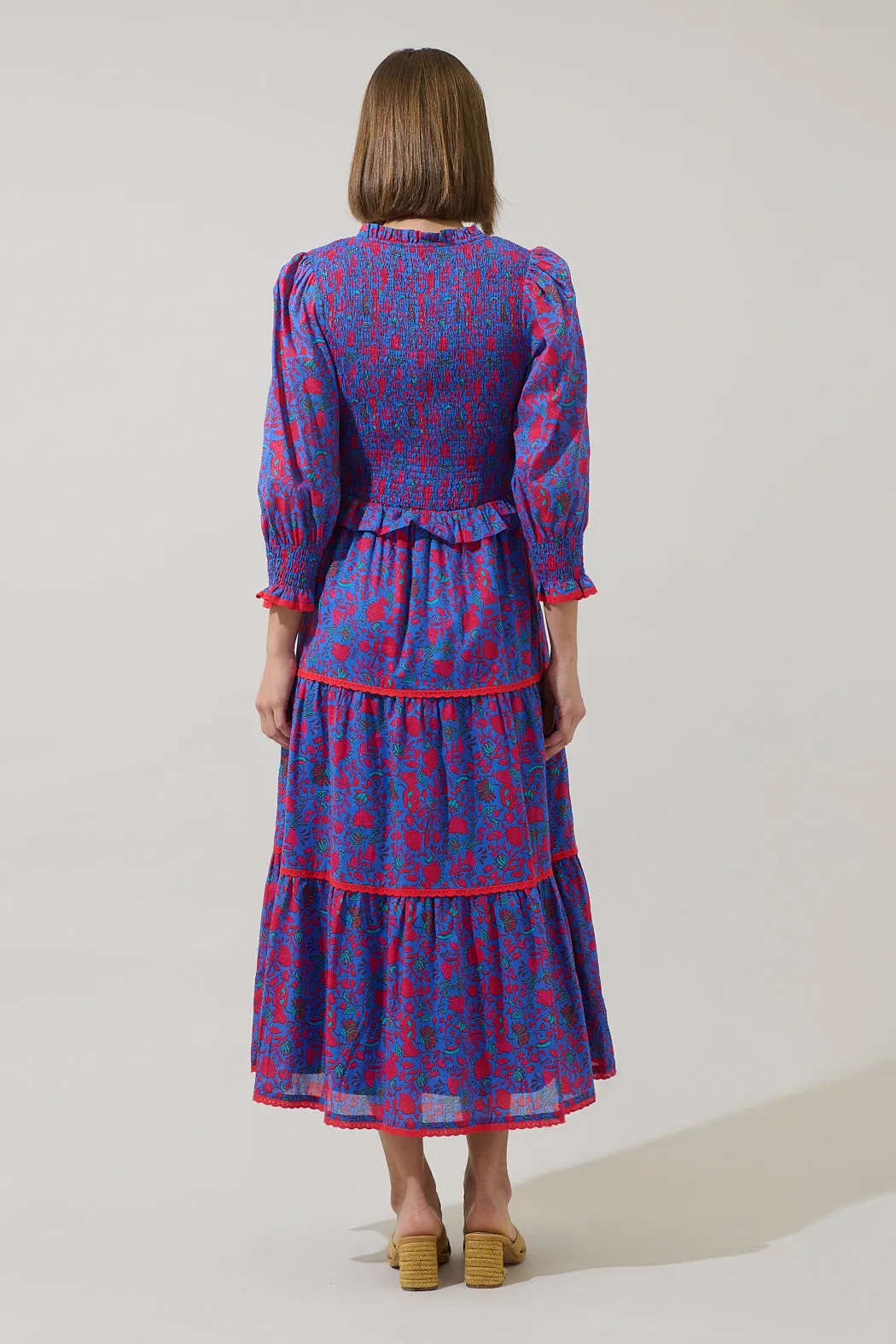 Tanya Floral Trudy Smocked Midi Dress sold by Sugarlips product image thumbnail 3