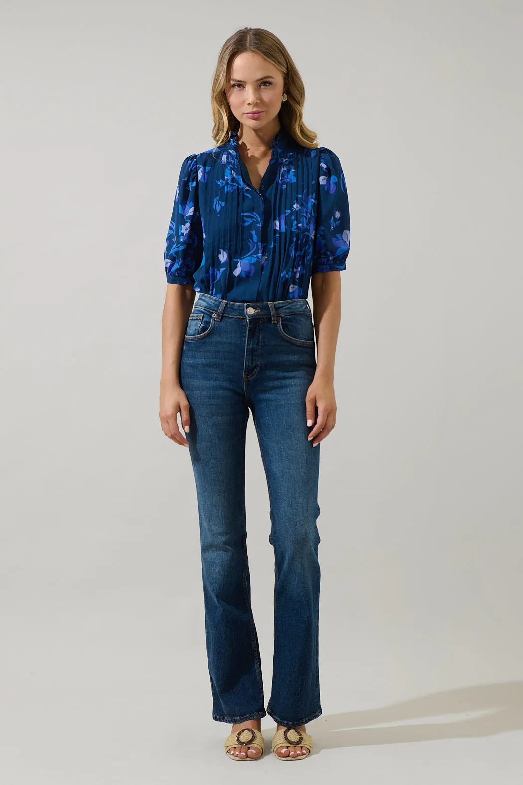 Niva Floral Elysia Pleated Blouse sold by Sugarlips product image thumbnail 4