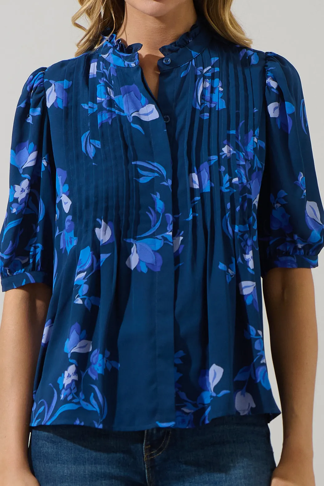Niva Floral Elysia Pleated Blouse sold by Sugarlips product image thumbnail 5