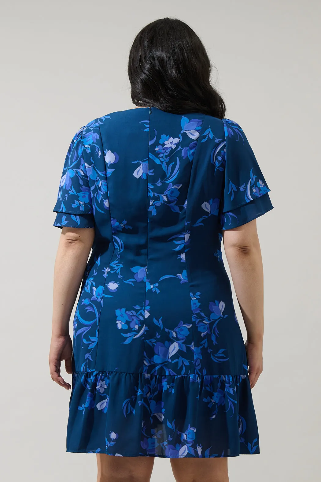 Niva Floral Rivane Button Mini Dress Curve sold by Sugarlips product image thumbnail 2