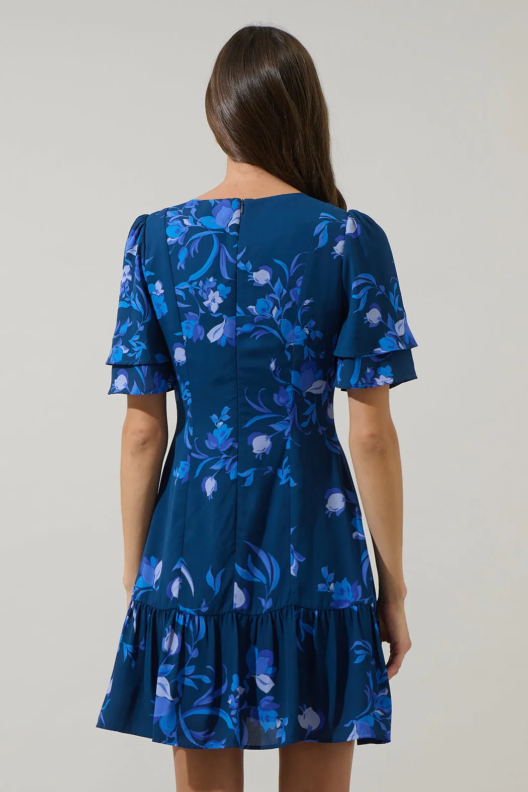 Niva Floral Rivane Button Mini Dress sold by Sugarlips product image thumbnail 3