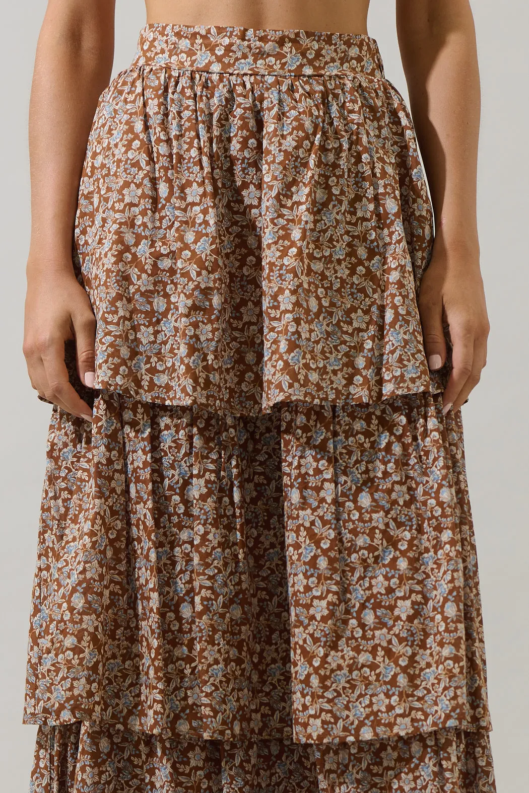 Ramsey Ditsy Tonia Tiered Maxi Skirt sold by Sugarlips product image thumbnail 5